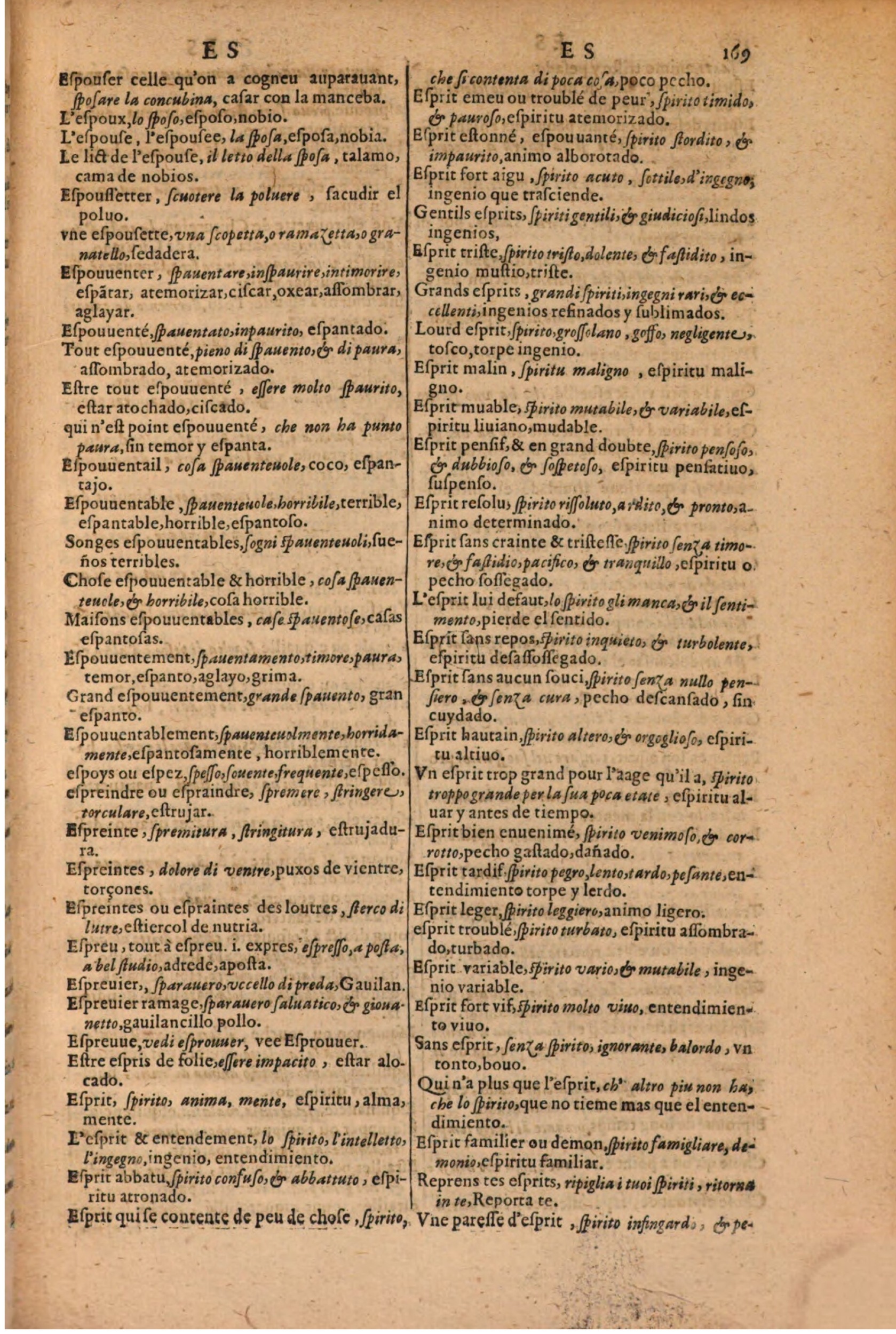 1616 - Pierre de la Rovière - Trésor des trois langues (Seconde partie) - BSB Munich