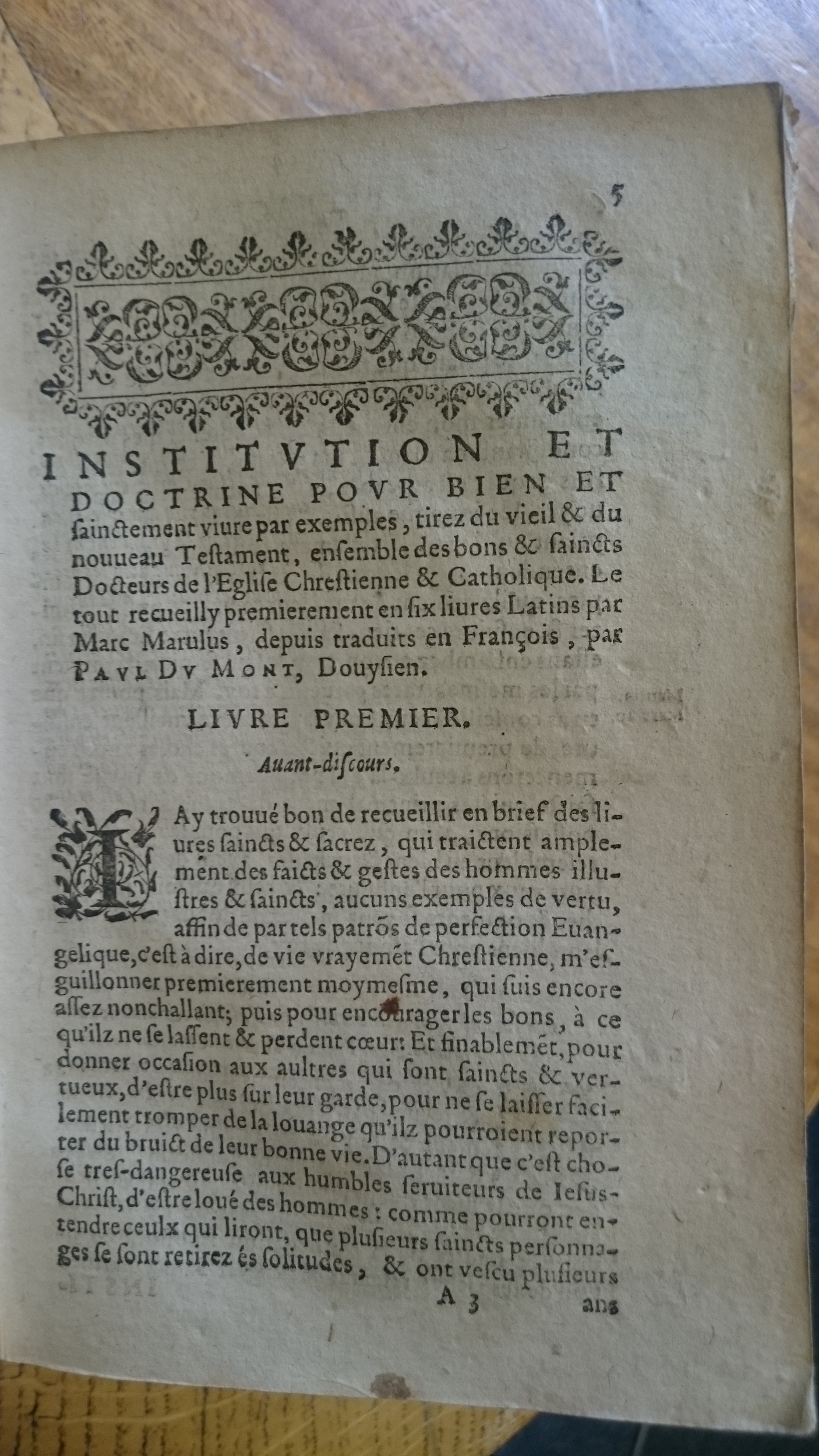 1596 - Jean Bogart - Trésor des faits et dits mémorables des hommes saints et illustres - Douai Quincy 1596 - Jean Bogart - Trésor des faits et dits mémorables des hommes saints et illustres - Douai Quincy