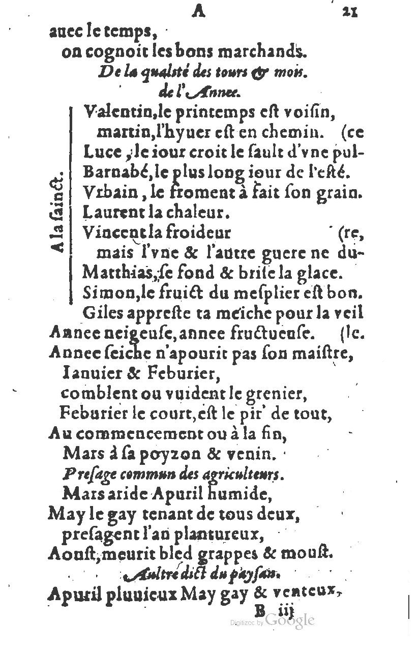 1581 - Nicolas Bonfons  - Trésor des sentences dorées - Princeton
