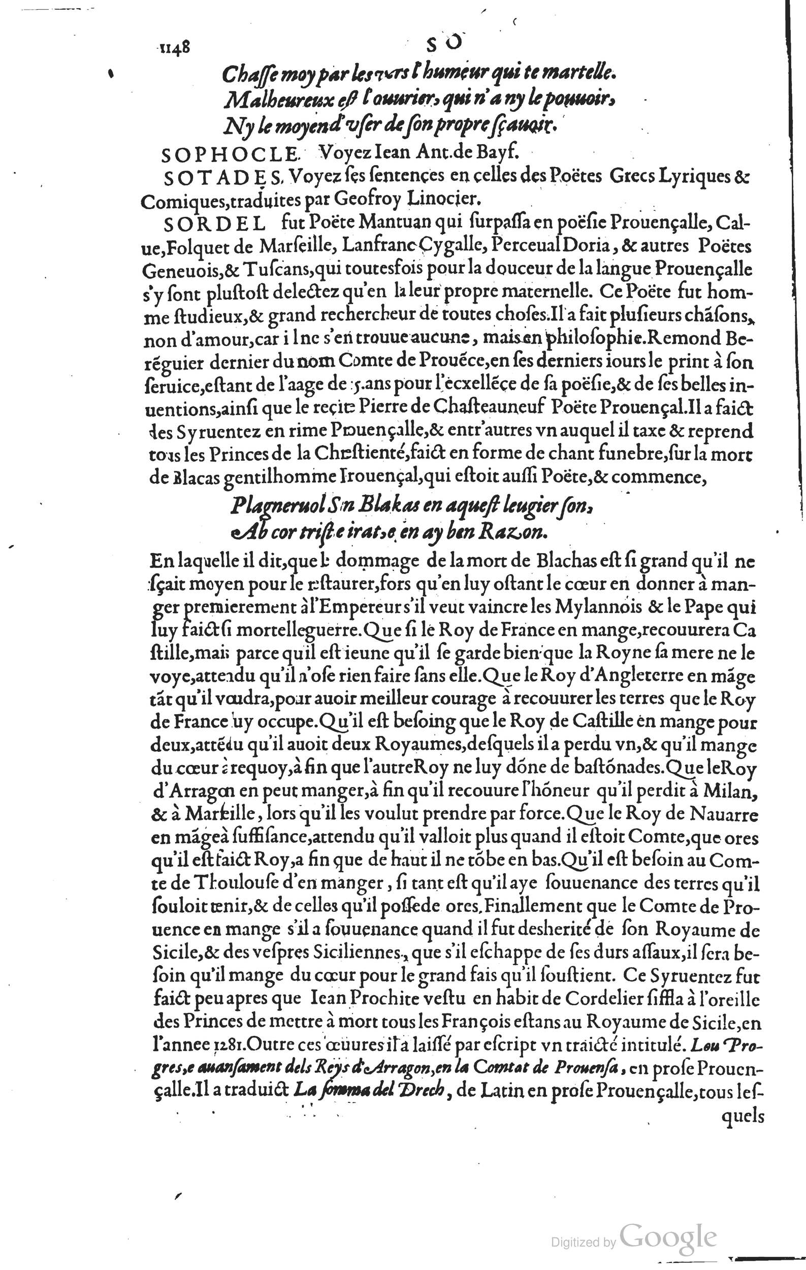 1585 - Barthélemy Honorat - Bibliothèques françaises - BSB Munich