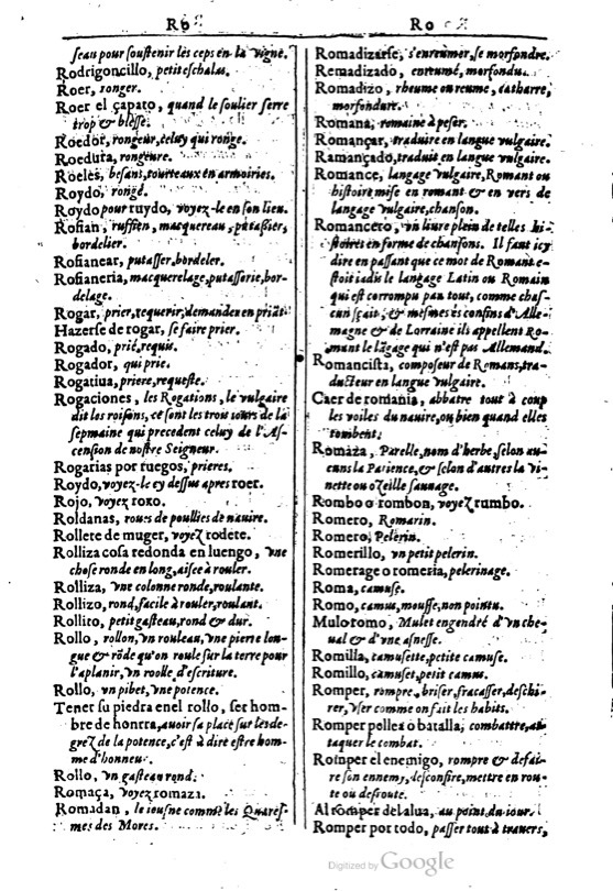 1616 - Veuve Marc Orry - Trésor des deux langues espagnole et française (Première et Seconde parties) - BM Lyon
