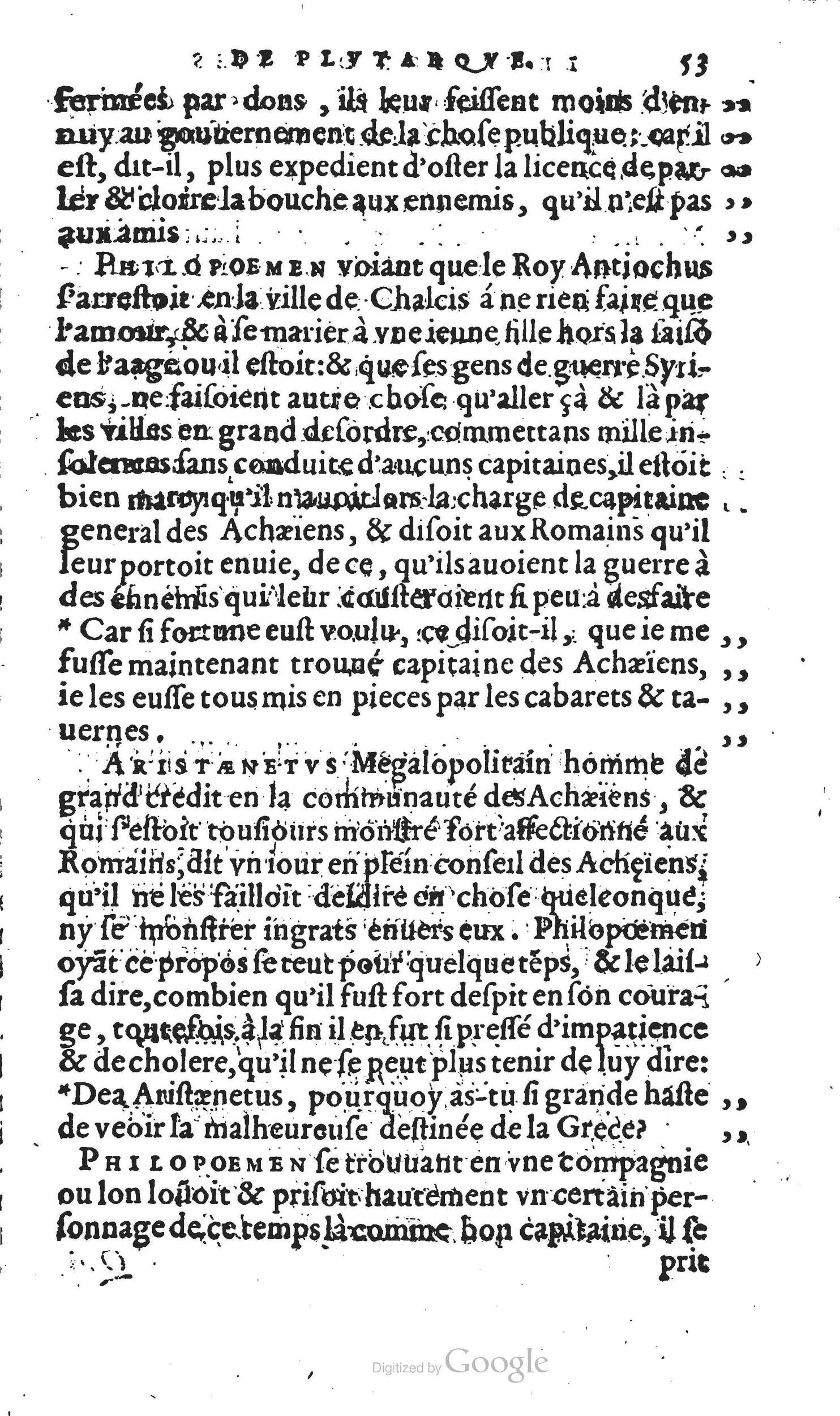 1567 - Willem Silvius - Trésor des vies de Plutarque - Anvers Musée Plantin-Moretus
