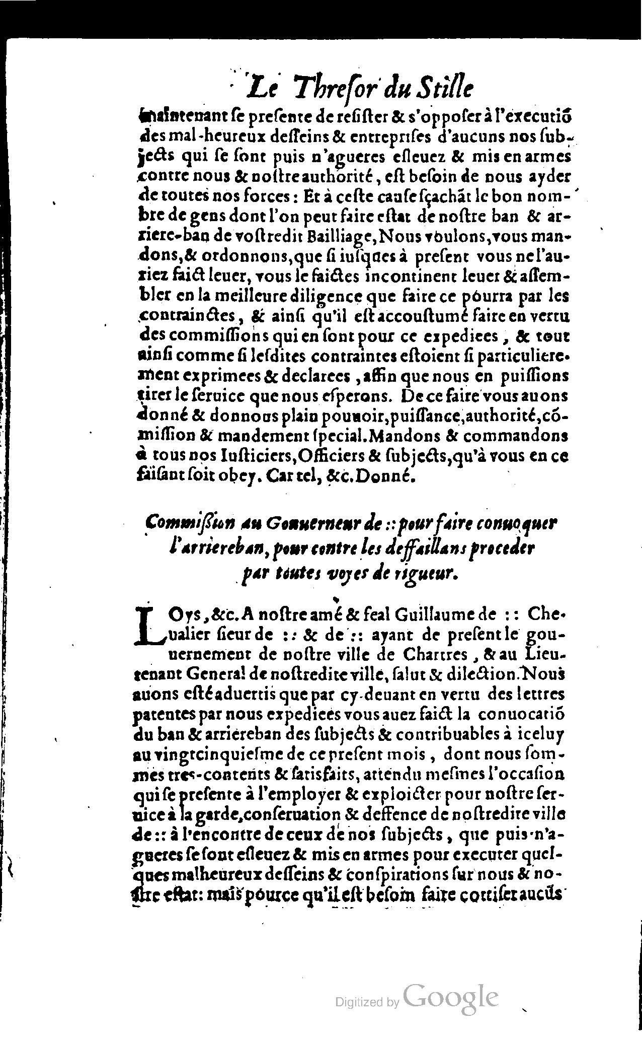 1614 - Jean Richer - Trésor du nouveau style et protocole de la chancellerie de France - BSB Munich