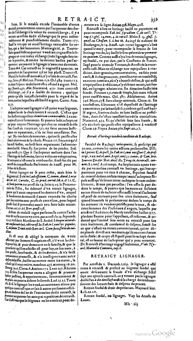 1629 - Veuve Nicolas Buon - Trésor du droit français (21754 T. 3) - BM Lyon