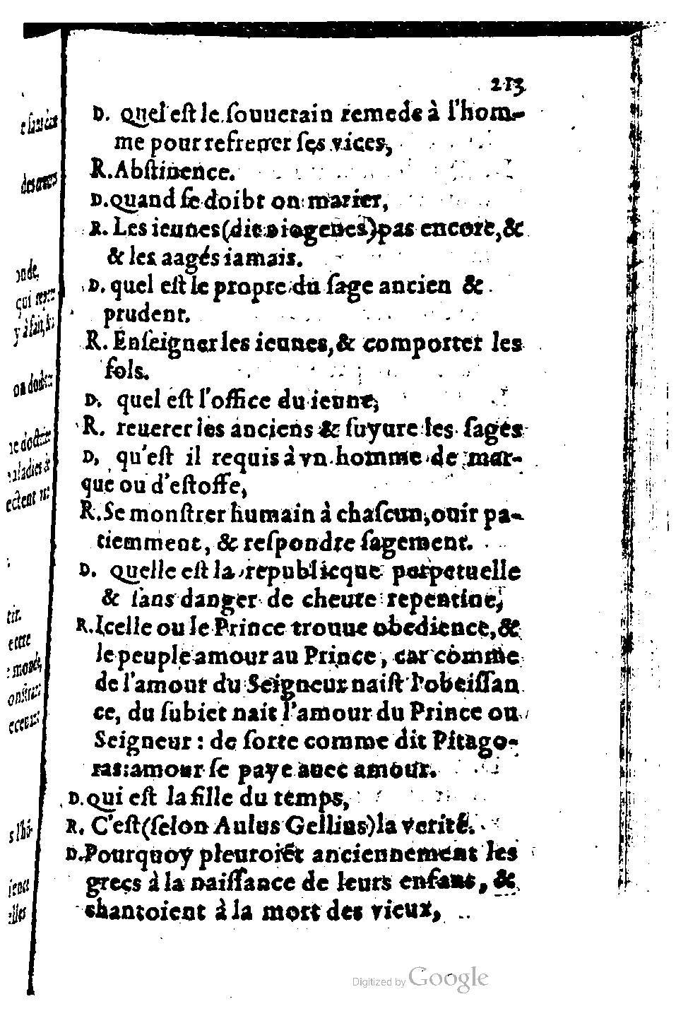 1582 - Nicolas Bonfons - Trésor des sentences dorées - BM Lyon 1582 - Nicolas Bonfons - Trésor des sentences dorées - BM Lyon