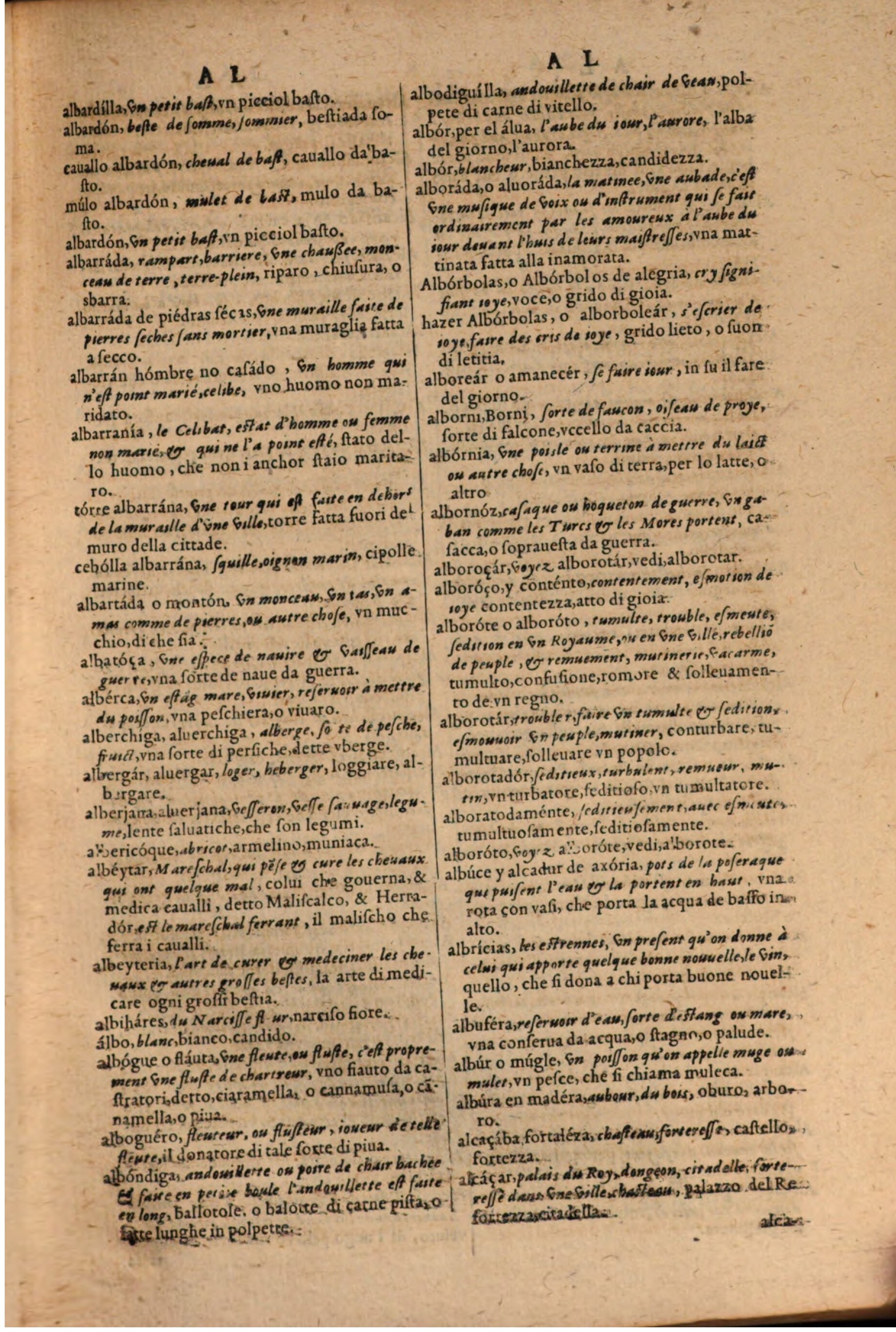 1606 - Samuel Crespin - Thresor des trois langues, francoise, italiene et espagnolle - BSB Munich