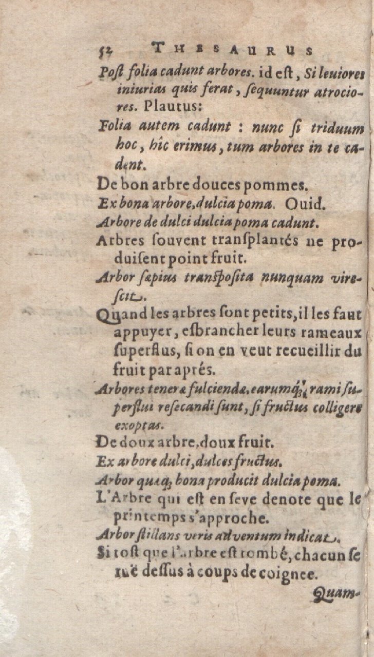 1612 - Dominicus Custos - Trésor des proverbes français  - Bibliopol-Olomuc