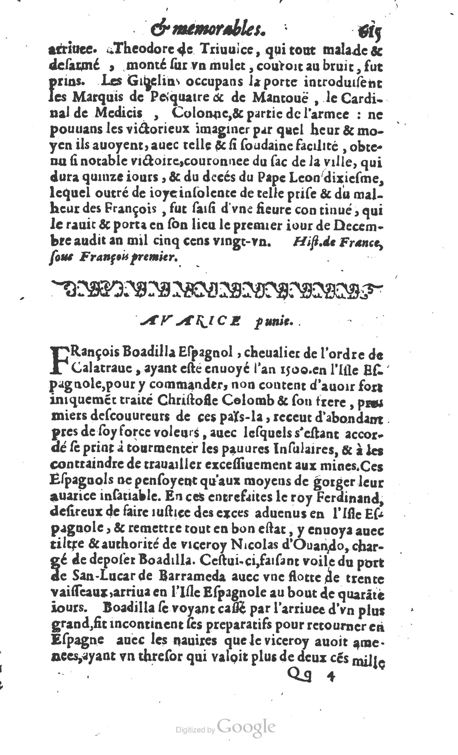 1610 - Paul Marceau - Trésor d’histoires admirables et mémorables - Princeton