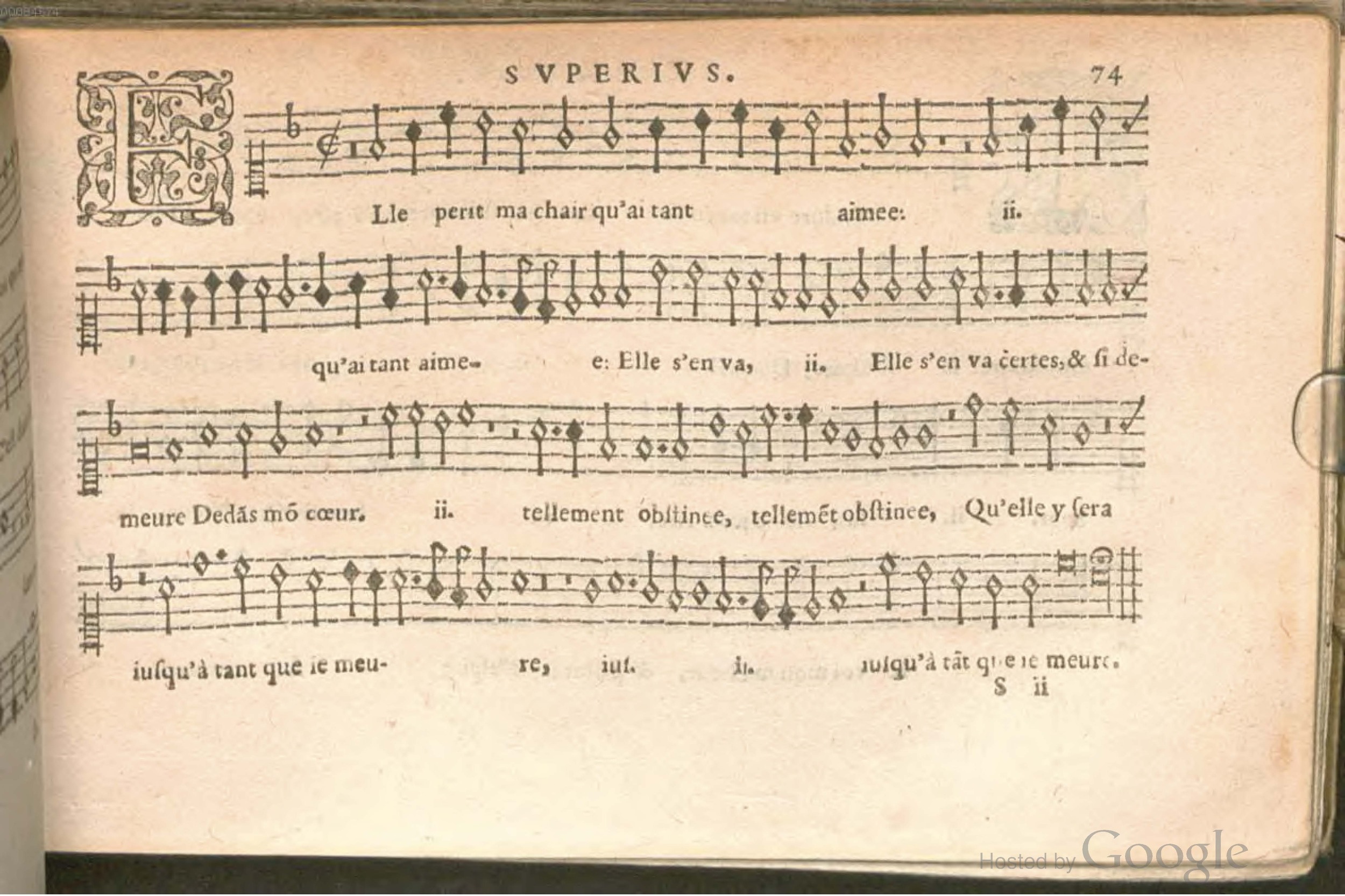 1576 - [Pierre de Saint-André] - Trésor de musique d’Orlande de Lassus Superius - BSB Munich