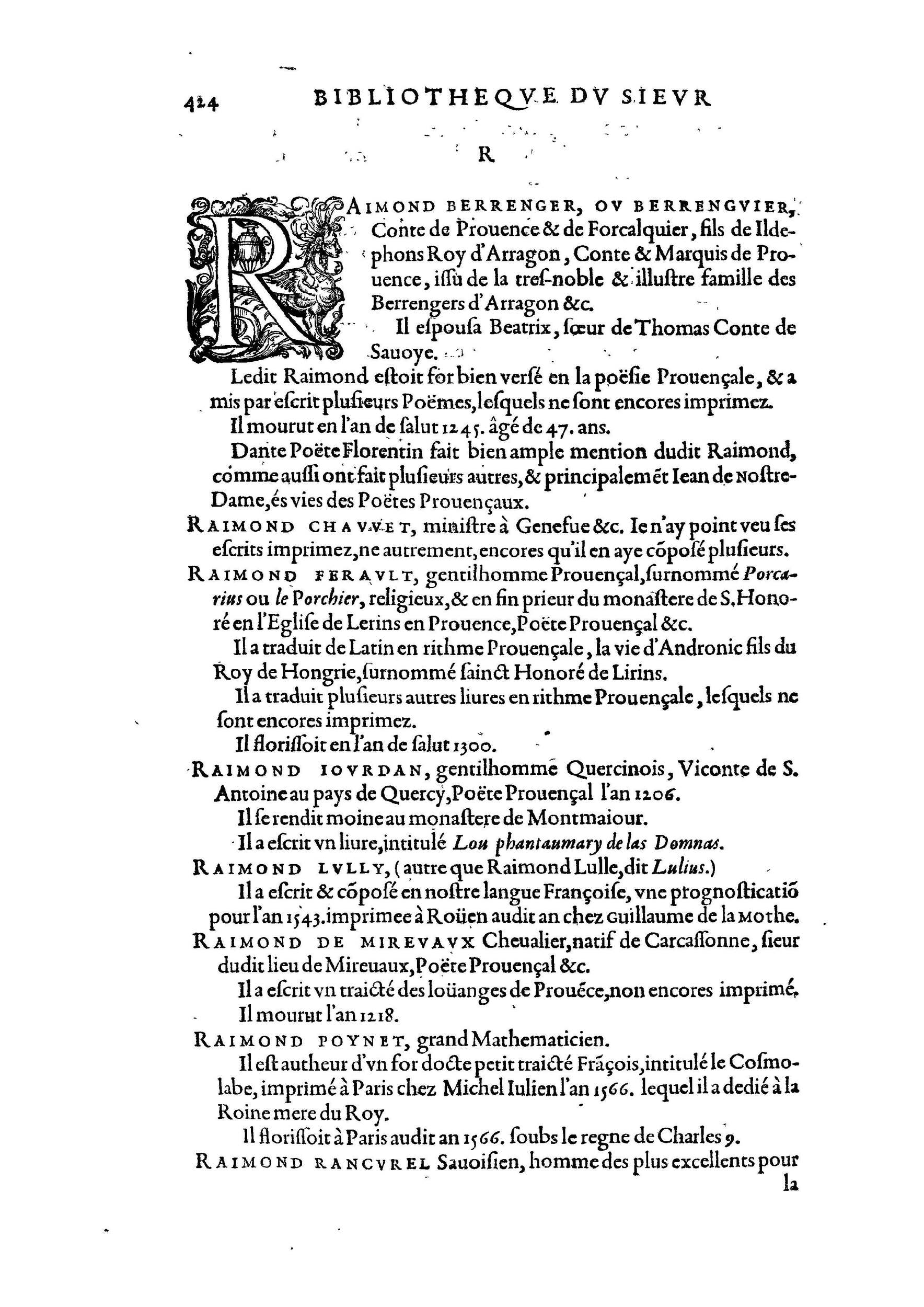 1584 - Abel L&#039;Angelier - Bibliothèques françaises - BnF