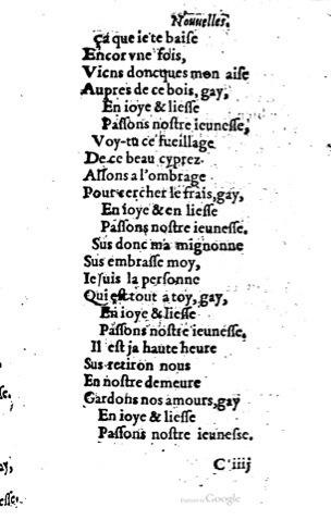 1623 - Jacques Cailloüé - Trésor ou recueil des chansons amoureuses - British Library