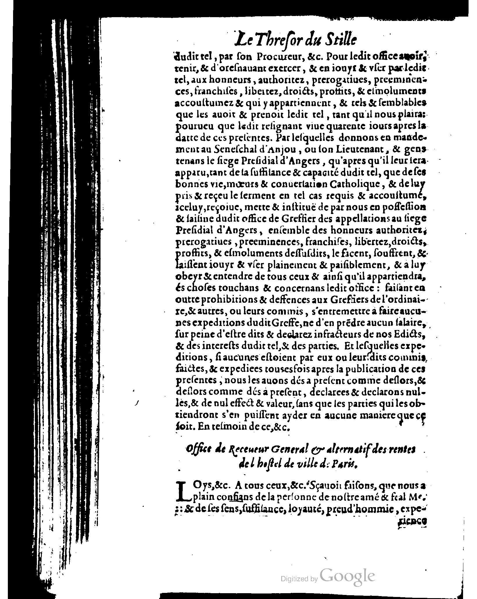 1614 - Jean Richer - Trésor du nouveau style et protocole de la chancellerie de France - BSB Munich