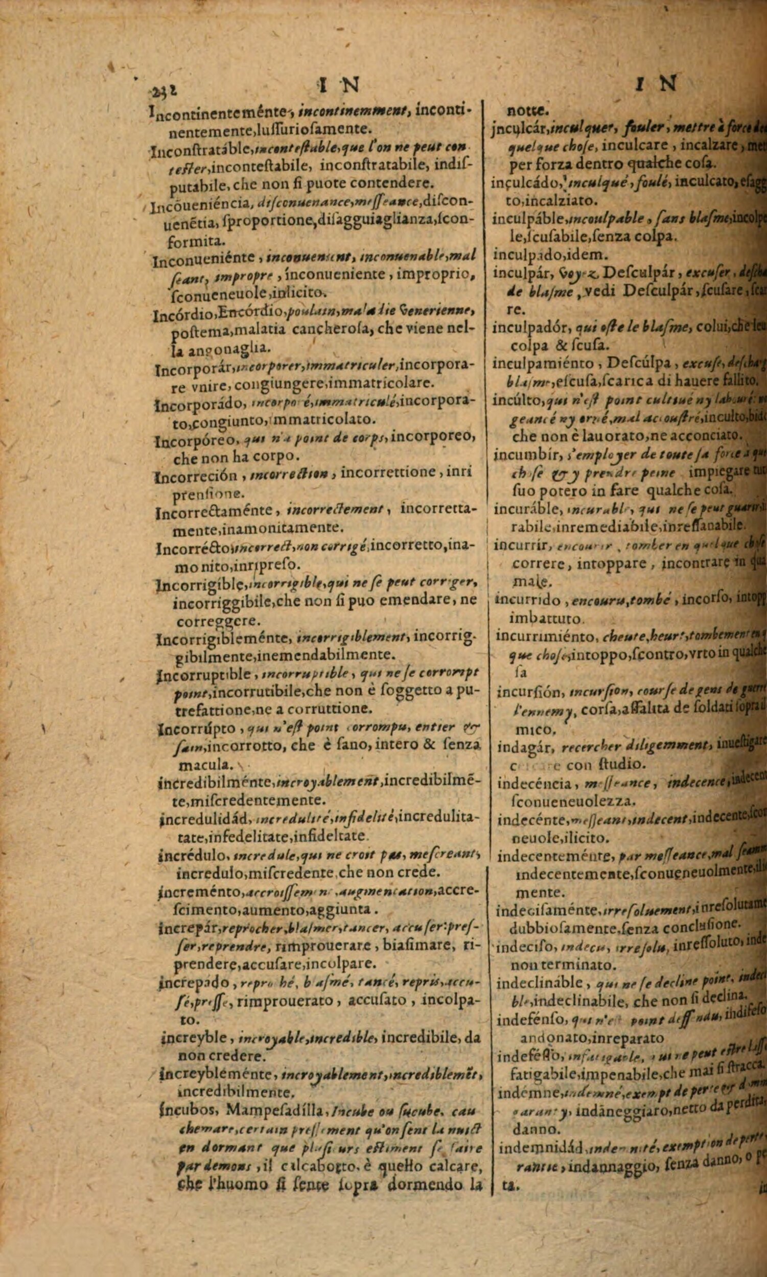 1617 - Samuel Crespin - Trésor des trois langues espagnole, française et italienne (Première partie) - Regensburg