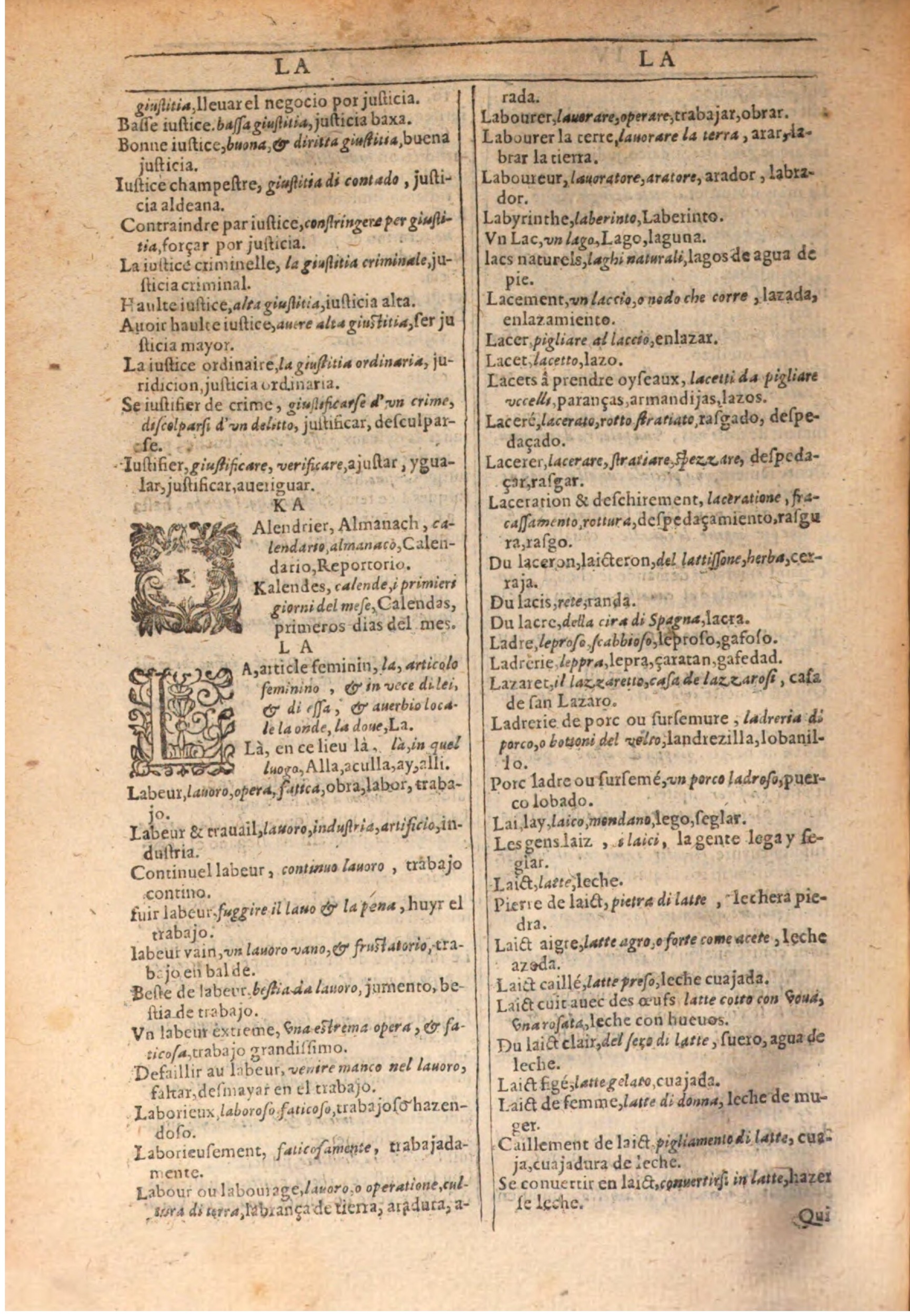 1609 - Philippe Albert et Alexandre Pernet - Trésor des trois langues française, italienne et espagnole (Seconde partie) - BSB Munich 1609 - Philippe Albert et Alexandre Pernet - Trésor des trois langues française, italienne et espagnole (Seconde partie) - BSB Munich