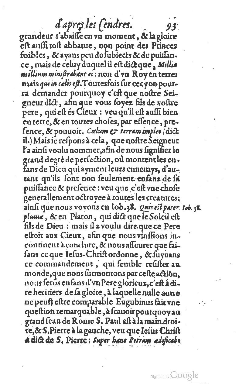 1607 - Nicolas Du Fossé - Trésor quadragésimal - T 01 - BM Lyon