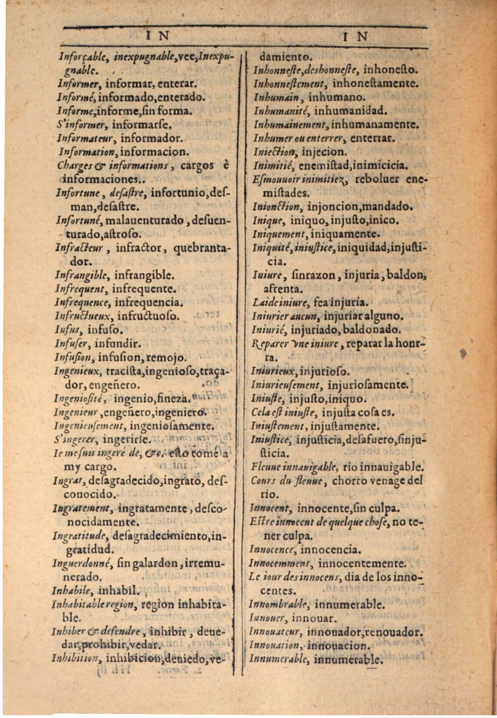 1607 - Marc Orry - Trésor des deux langues espagnole et française (Seconde partie) - BSB Munich