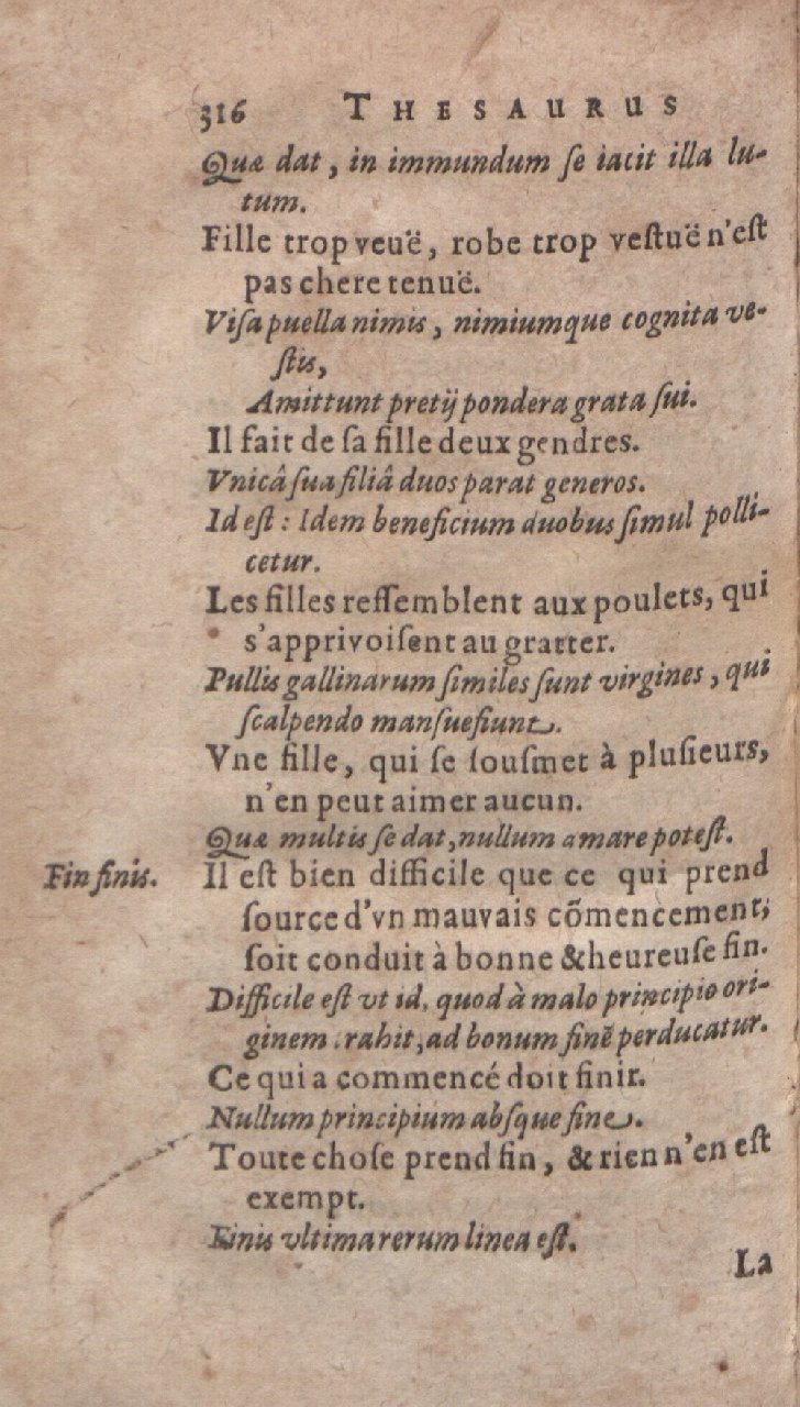 1612 - Dominicus Custos - Trésor des proverbes français - Bibliopol-Olomuc 1612 - Dominicus Custos - Trésor des proverbes français - Bibliopol-Olomuc