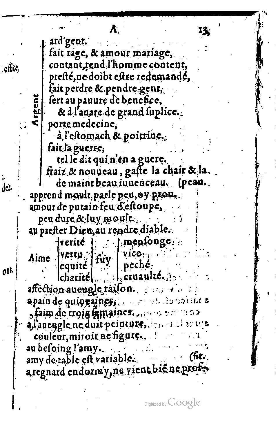 1582 - Nicolas Bonfons - Trésor des sentences dorées - BM Lyon 1582 - Nicolas Bonfons - Trésor des sentences dorées - BM Lyon