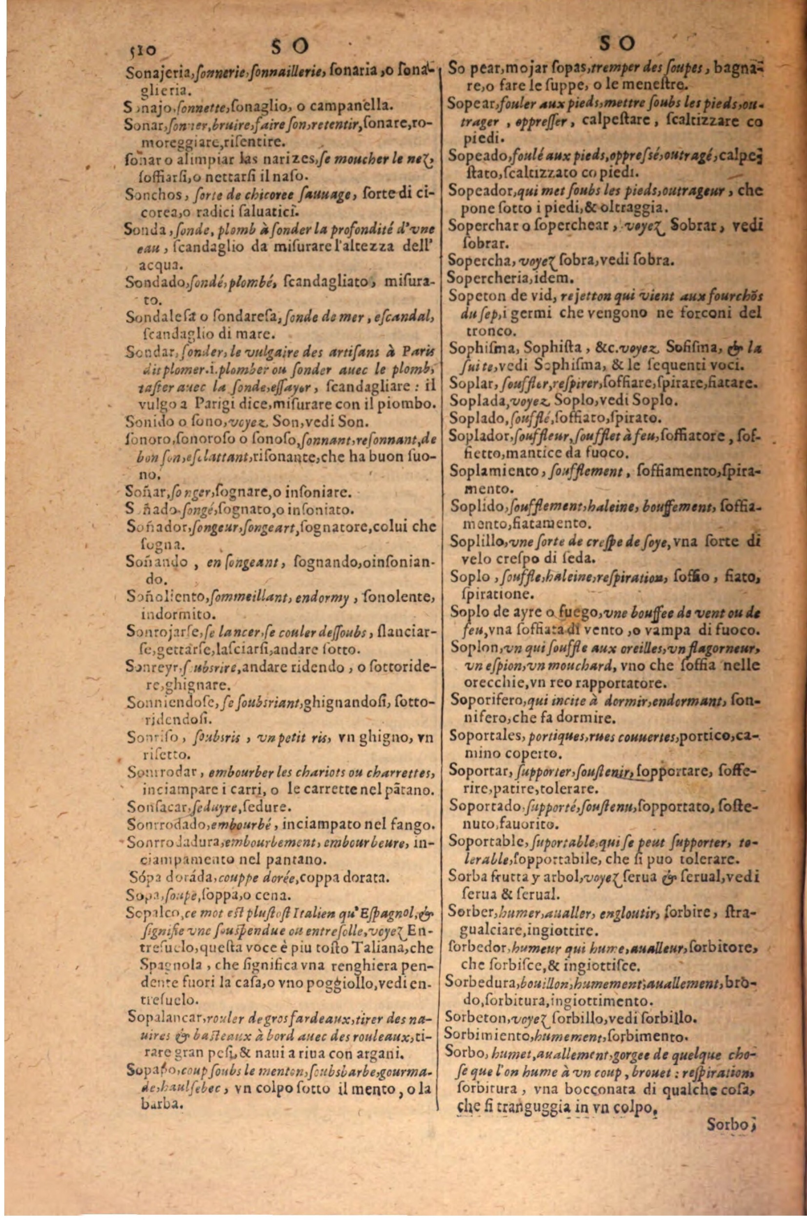 1606 - Samuel Crespin - Thresor des trois langues, francoise, italiene et espagnolle - BSB Munich