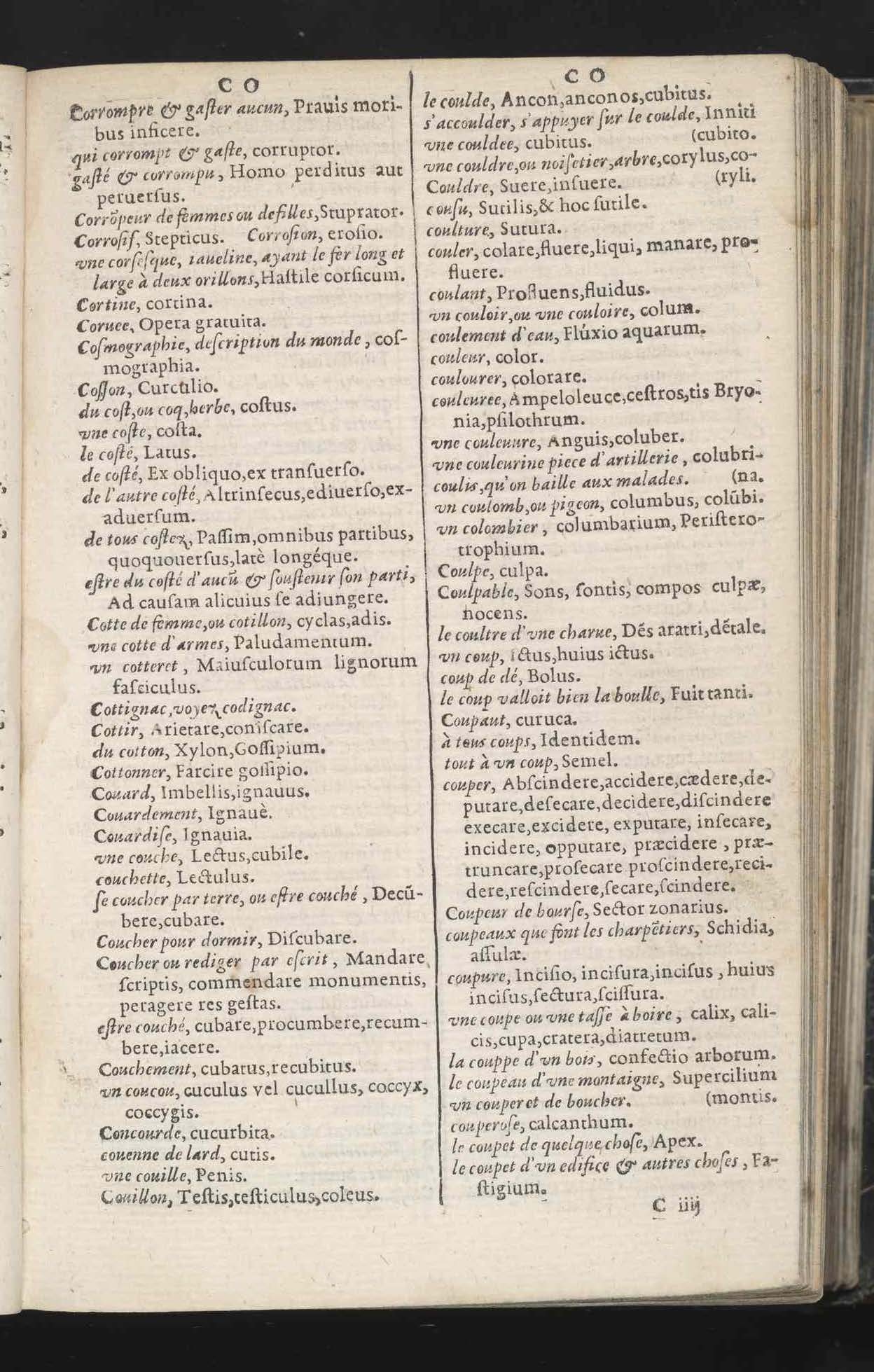 1597 - Richard Aubert - Trésor des mots et traits français - Den Haag 1597 - Richard Aubert - Trésor des mots et traits français - Den Haag