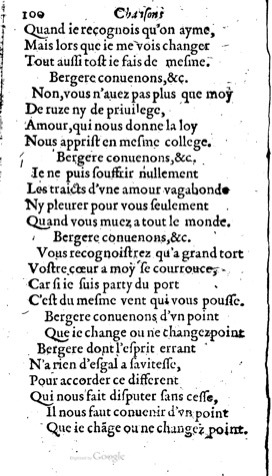 1623 - Jacques Cailloüé - Trésor ou recueil des chansons amoureuses - British Library