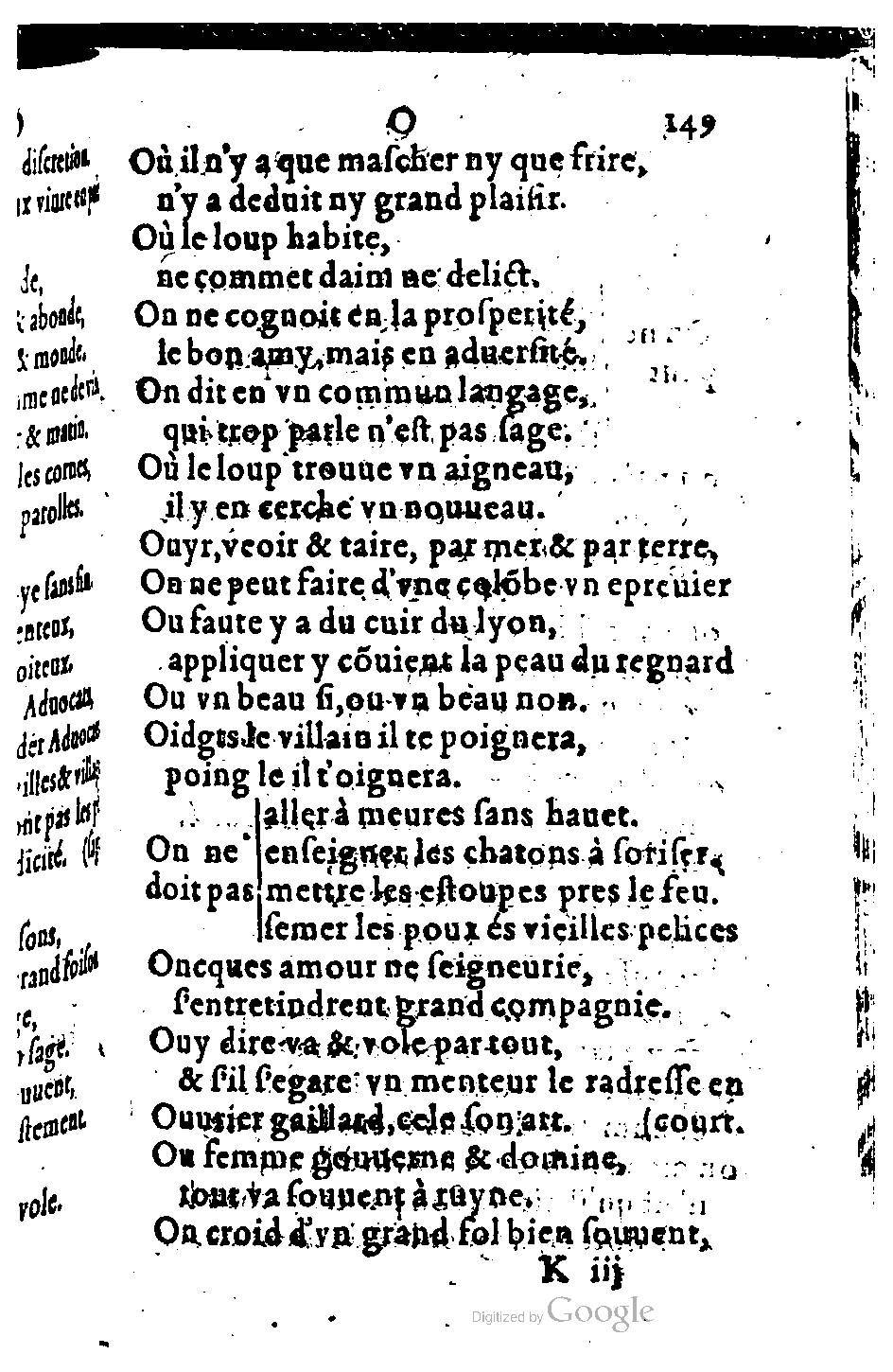 1582 - Nicolas Bonfons - Trésor des sentences dorées - BM Lyon