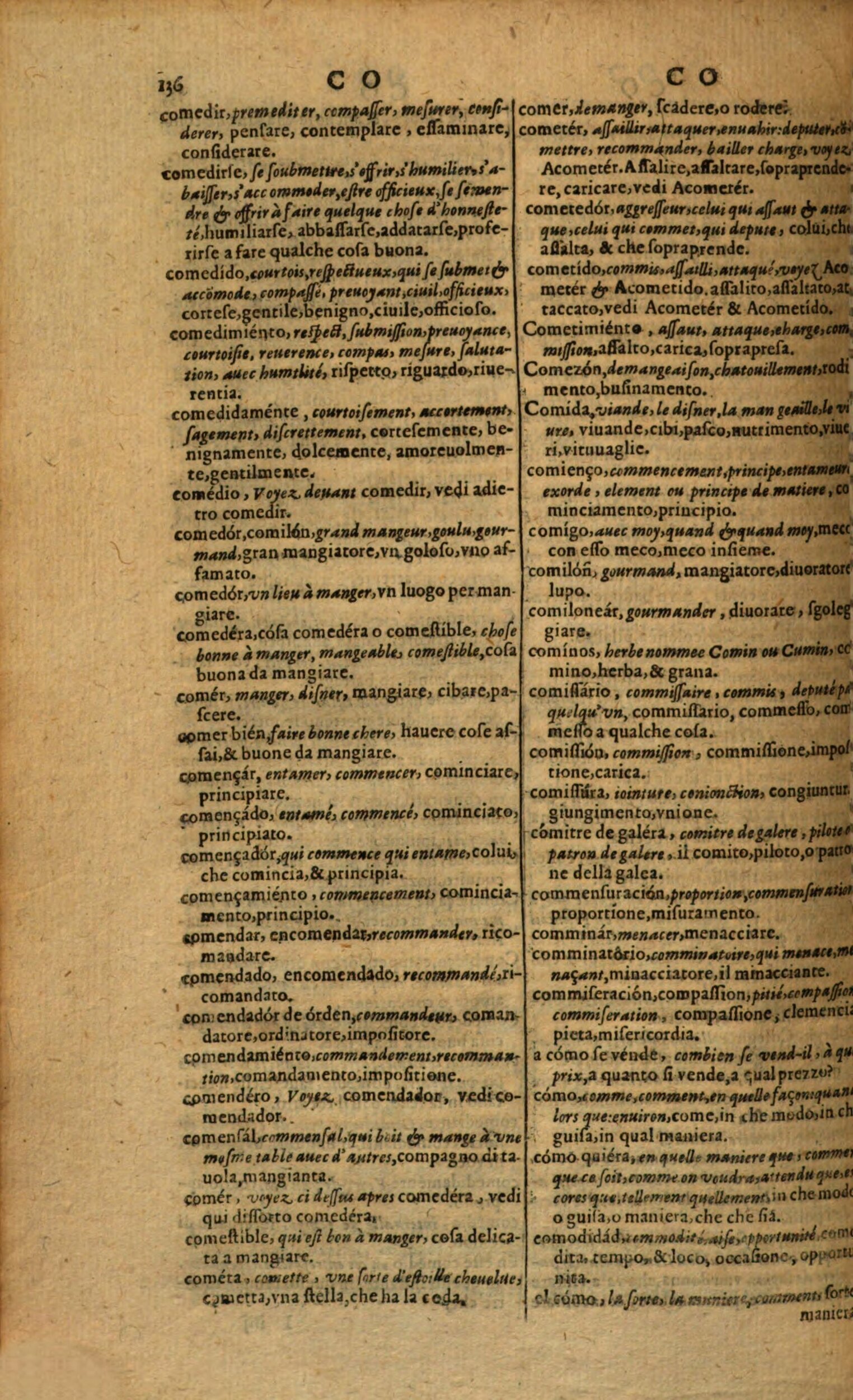 1617 - Samuel Crespin - Trésor des trois langues espagnole, française et italienne (Première partie) - Regensburg