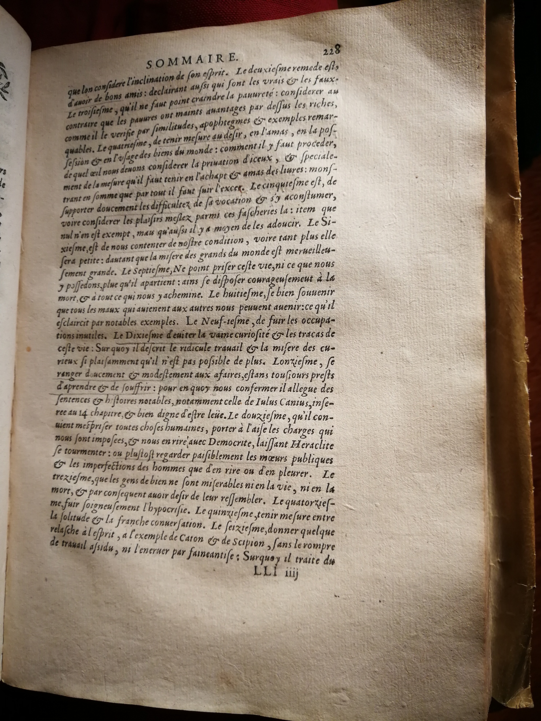 1595 - Jean Houzé - Œuvres morales et mêlées de Sénèque, Trésor de philosophie morale - T. 1 - BnF