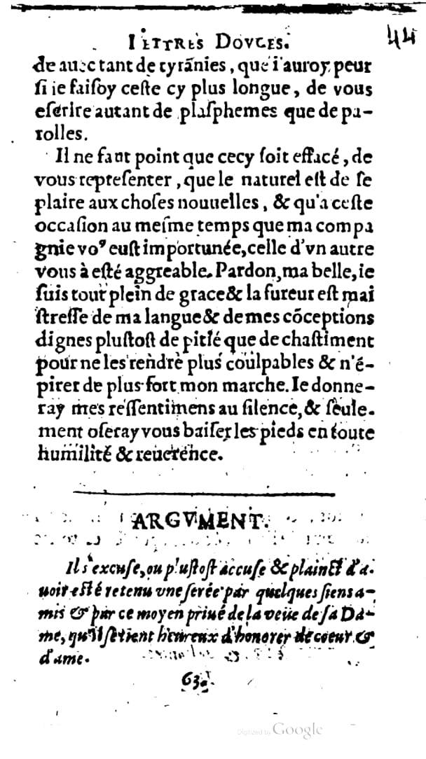 1624 - Nicolas Oudot - Trésor des lettres douces et amoureuses - BNC Florence 1624 - Nicolas Oudot - Trésor des lettres douces et amoureuses - BNC Florence