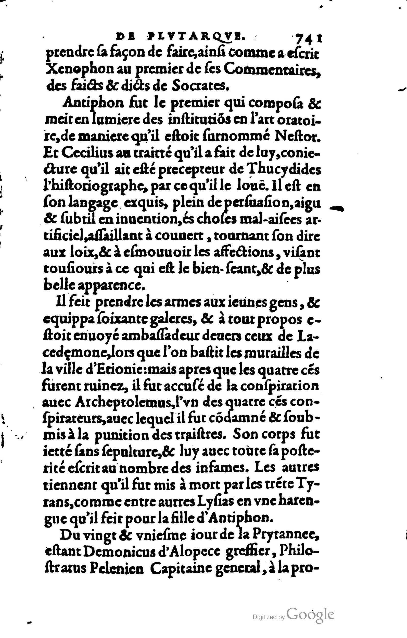 1578 - Jean Poupy - Trésor des morales de Plutarque - BSB Munich