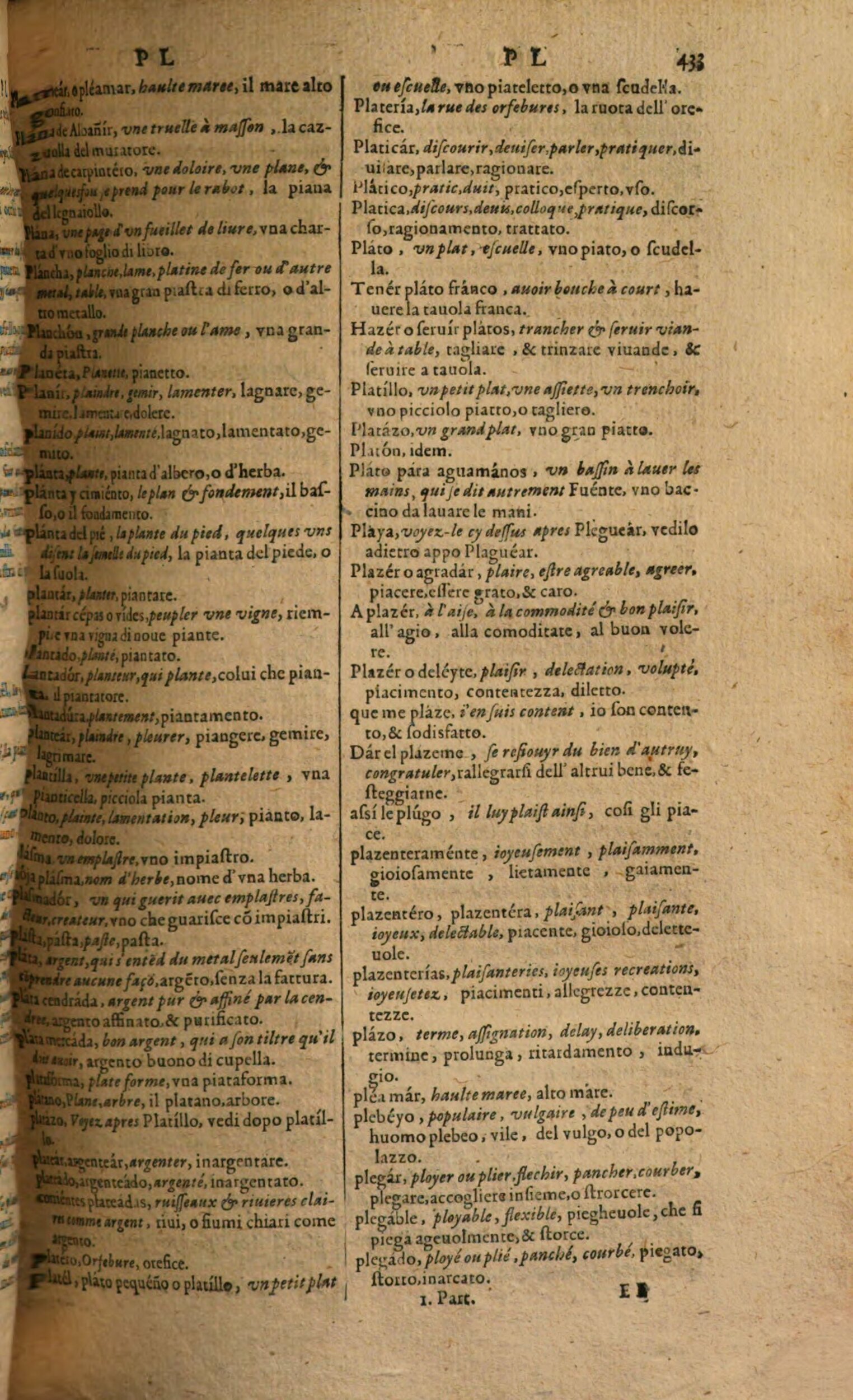 1617 - Samuel Crespin - Trésor des trois langues espagnole, française et italienne (Première partie) - Regensburg