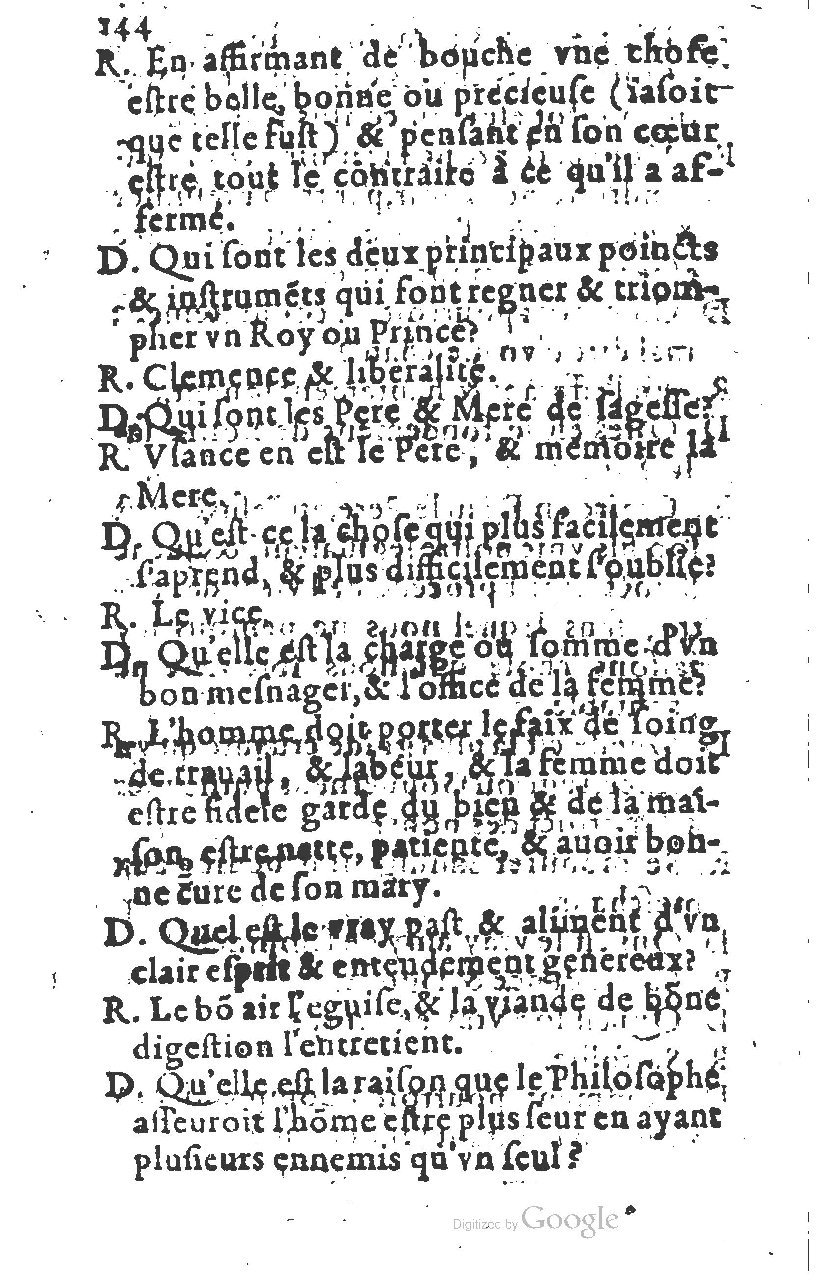 1581 - Nicolas Bonfons  - Trésor des sentences dorées - Princeton