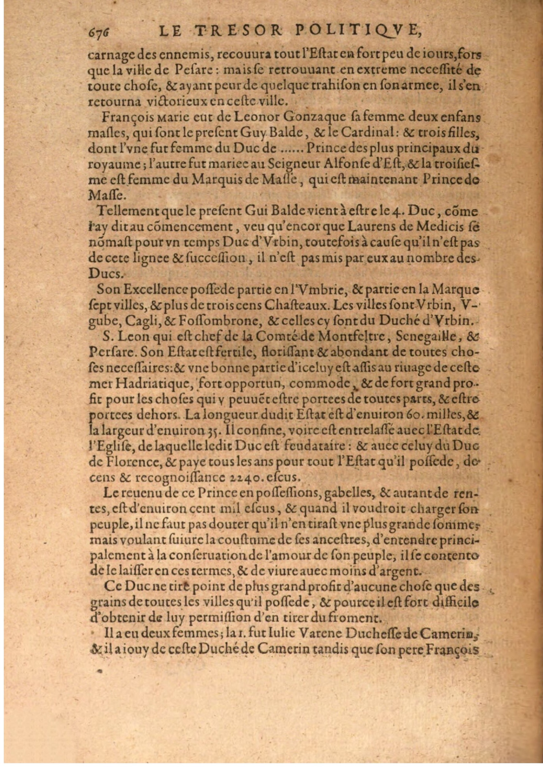 1608 - Nicolas Du Fossé - Trésor politique - BSB Munich