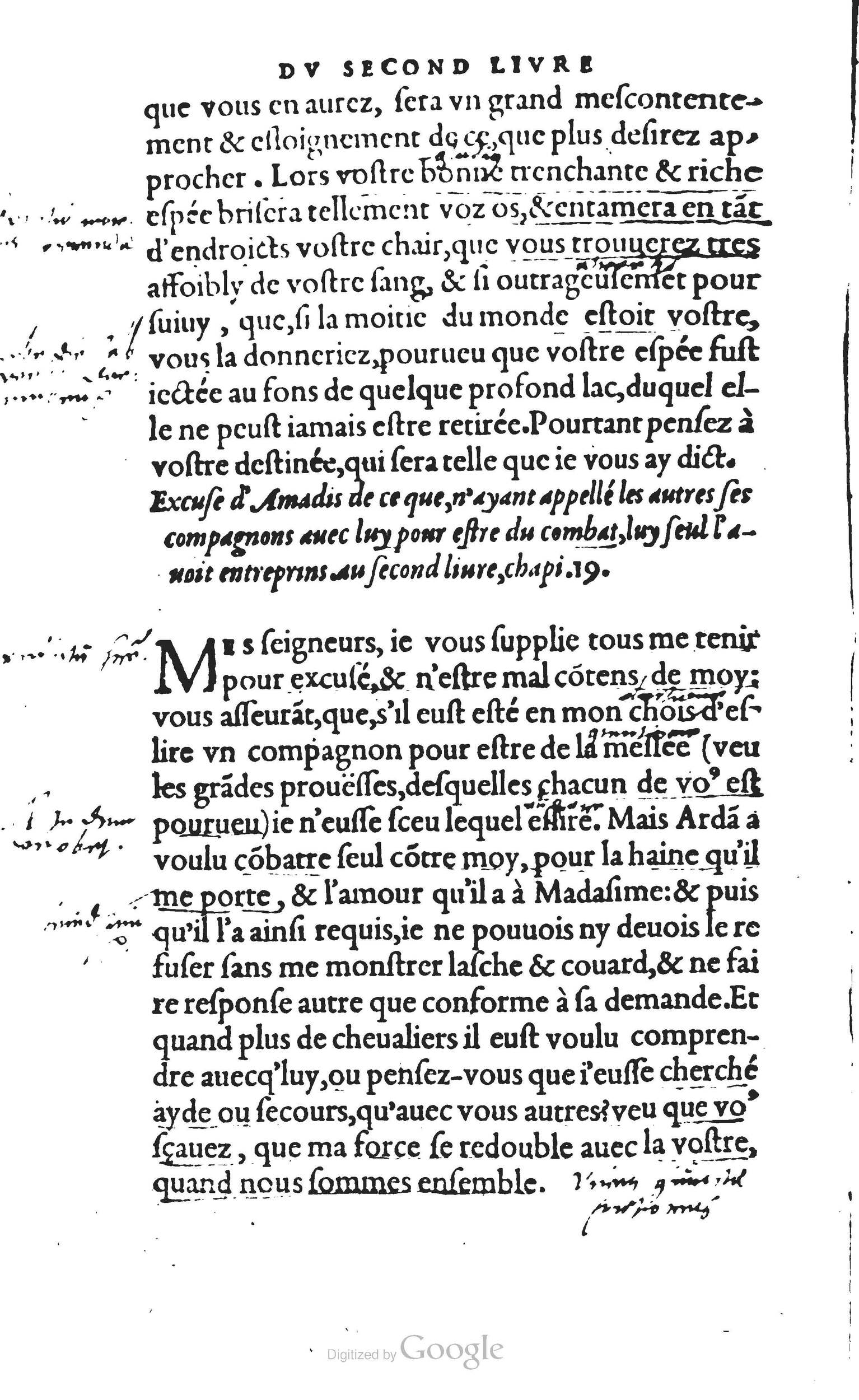 1560 - Vincent Sertenas et Gilles Robinot - Trésor des Amadis - British Library