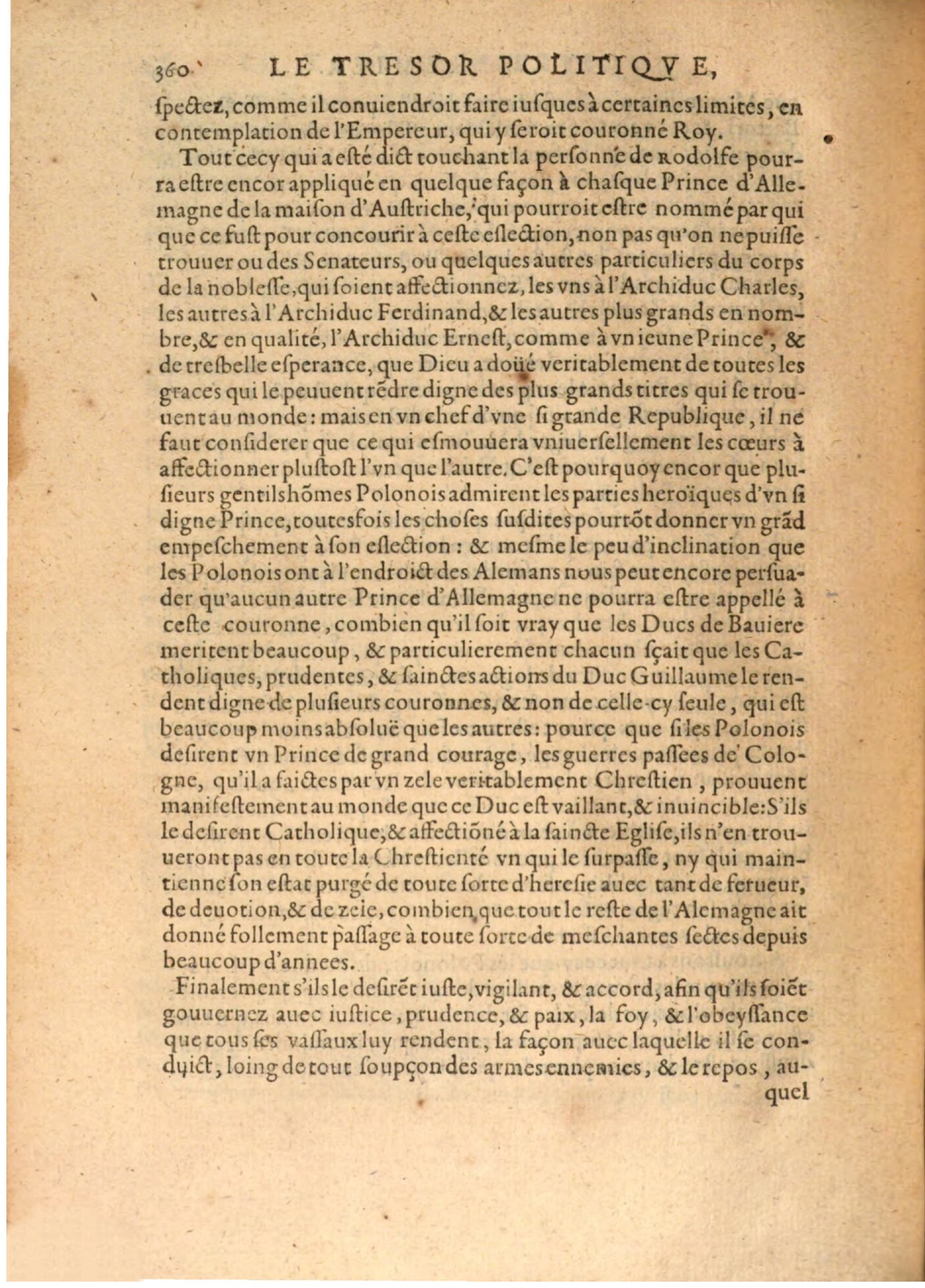 1608 - Nicolas Du Fossé - Trésor politique - BSB Munich