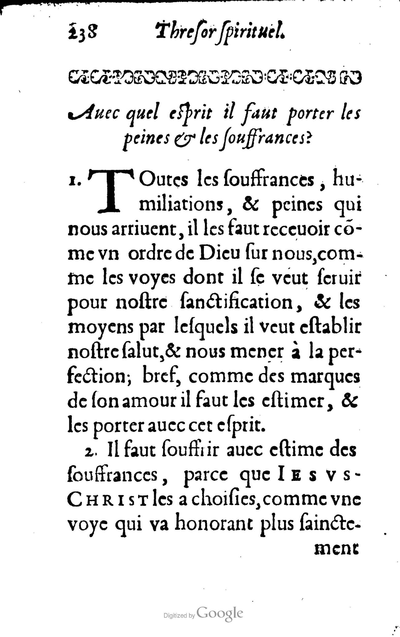 1633 - François Waudré - Trésor spirituel contenant les excellences du christianisme - BM Lyon