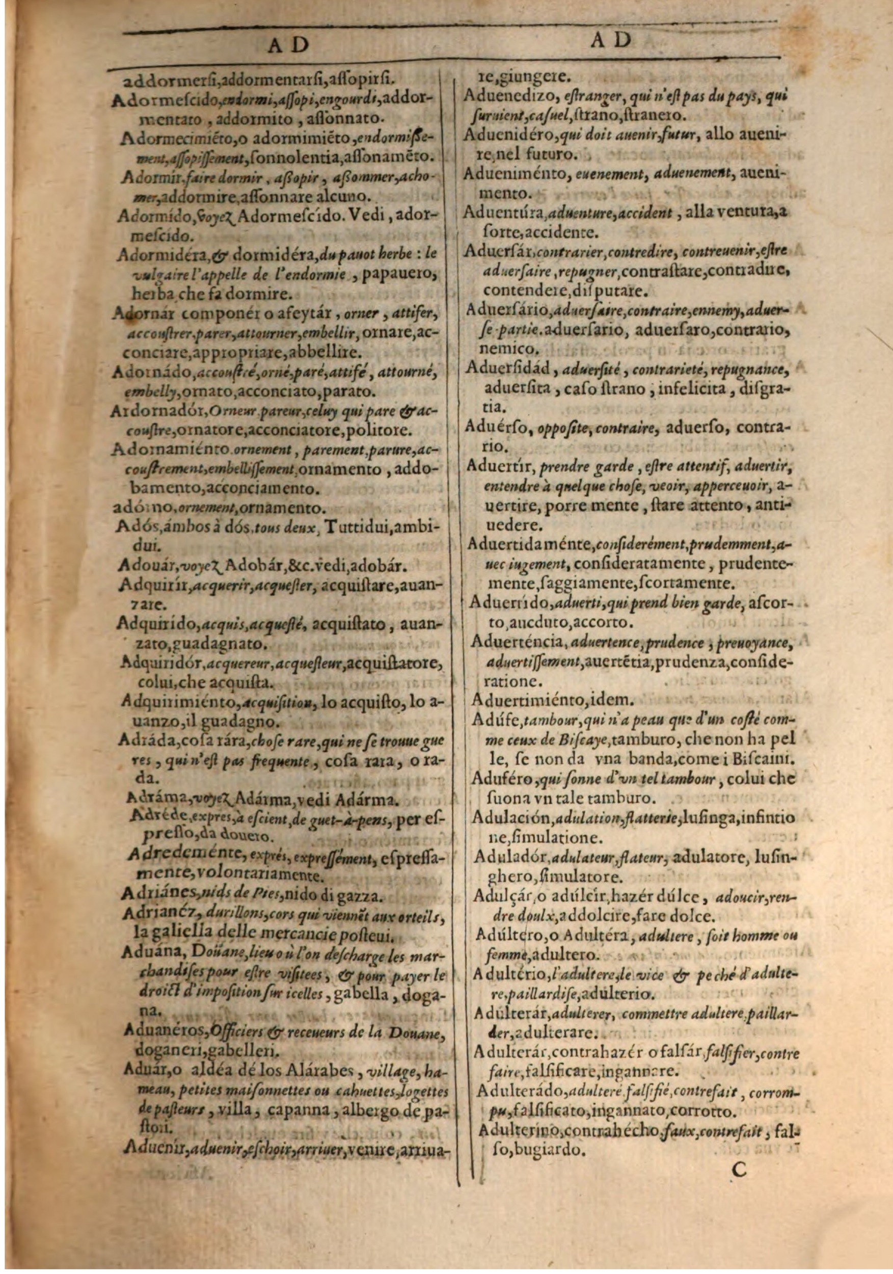 1609 - Philippe Albert et Alexandre Pernet - Trésor des trois langues française, italienne et espagnole (Première partie) - BSB Munich 1609 - Philippe Albert et Alexandre Pernet - Trésor des trois langues française, italienne et espagnole (Première partie) - BSB Munich