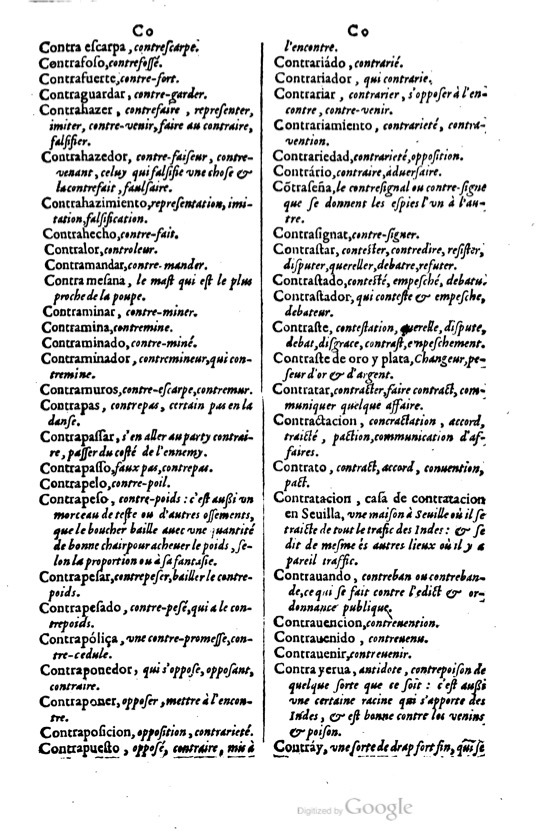 1621 - Adrian Tiffaine - Trésor des deux langues espagnole et française - BM Lyon