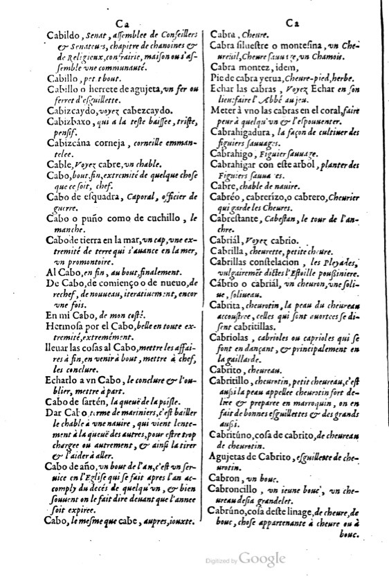 1621 - Adrian Tiffaine - Trésor des deux langues espagnole et française - BM Lyon