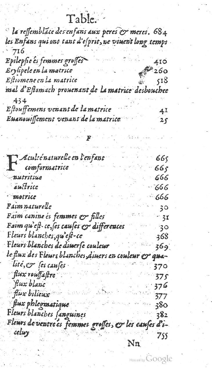 1585 - Jacques du Puis - Trésor des remèdes secrets pour les maladies des femmes - BnF
