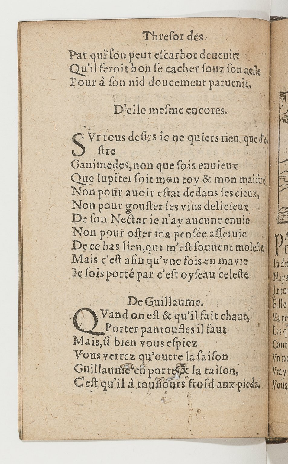 1568c. - Veuve Jean Bonfons - Trésor des joyeuses inventions du parangon de poésies - BnF Arsenal