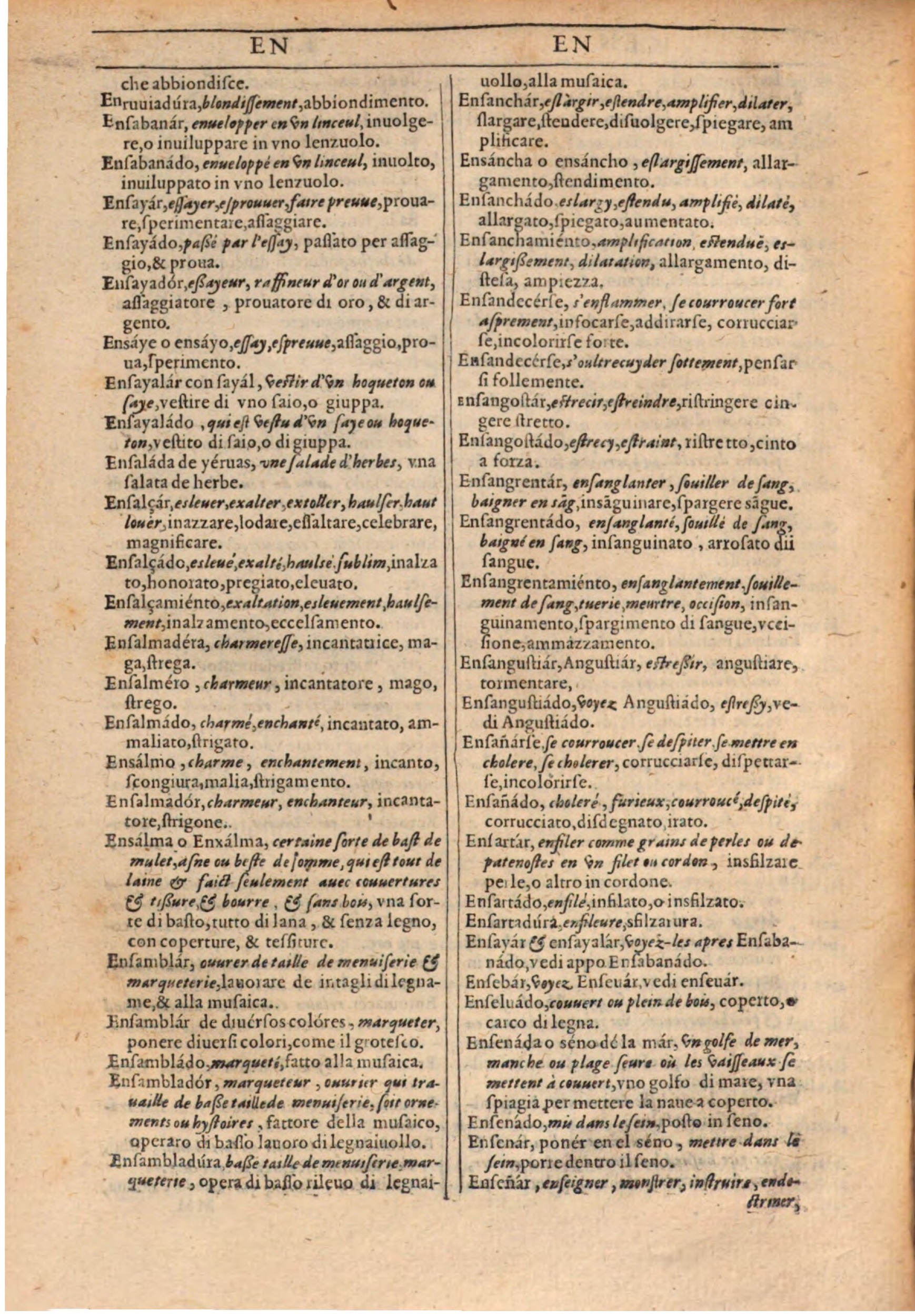 1609 - Philippe Albert et Alexandre Pernet - Trésor des trois langues française, italienne et espagnole (Première partie) - BSB Munich 1609 - Philippe Albert et Alexandre Pernet - Trésor des trois langues française, italienne et espagnole (Première partie) - BSB Munich
