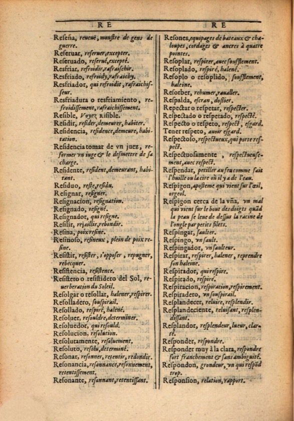 1607 - Marc Orry - Trésor des deux langues espagnole et française (Première et Seconde parties) - ÖNB Wien 1607 - Marc Orry - Trésor des deux langues espagnole et française (Première et Seconde parties) - ÖNB Wien