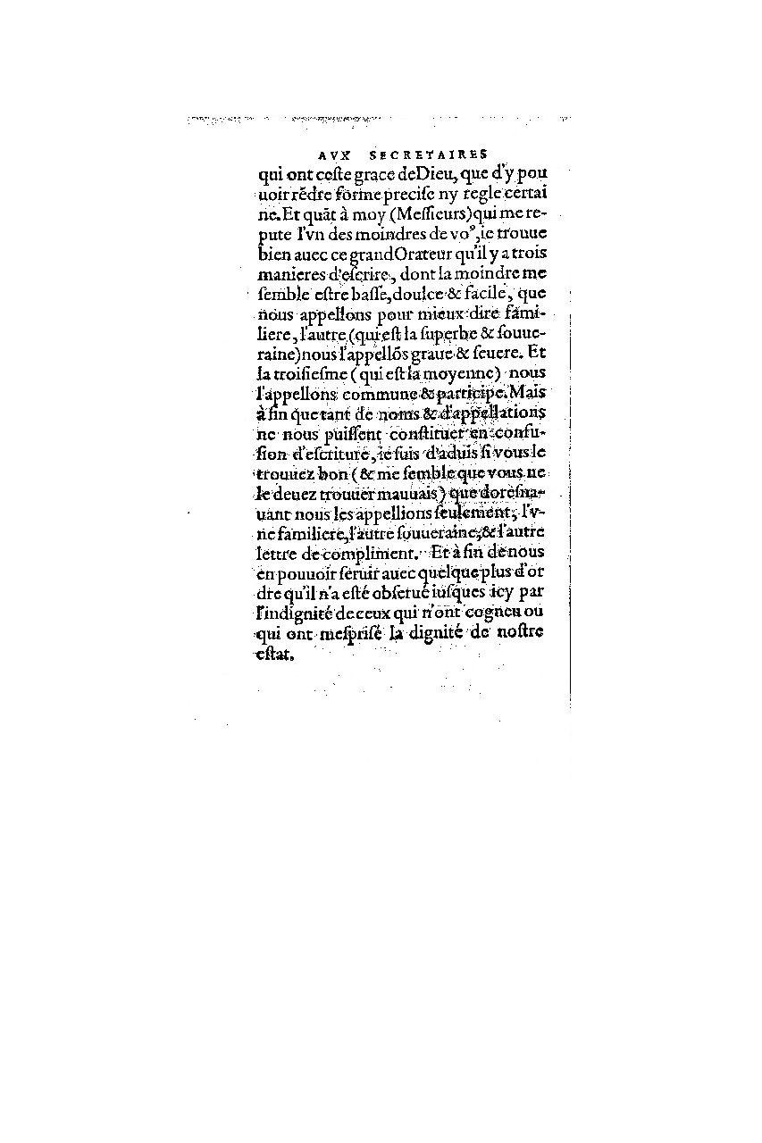 1572 - Nicolas Du Chemin - Finances et Trésor de la plume française - BM Lyon