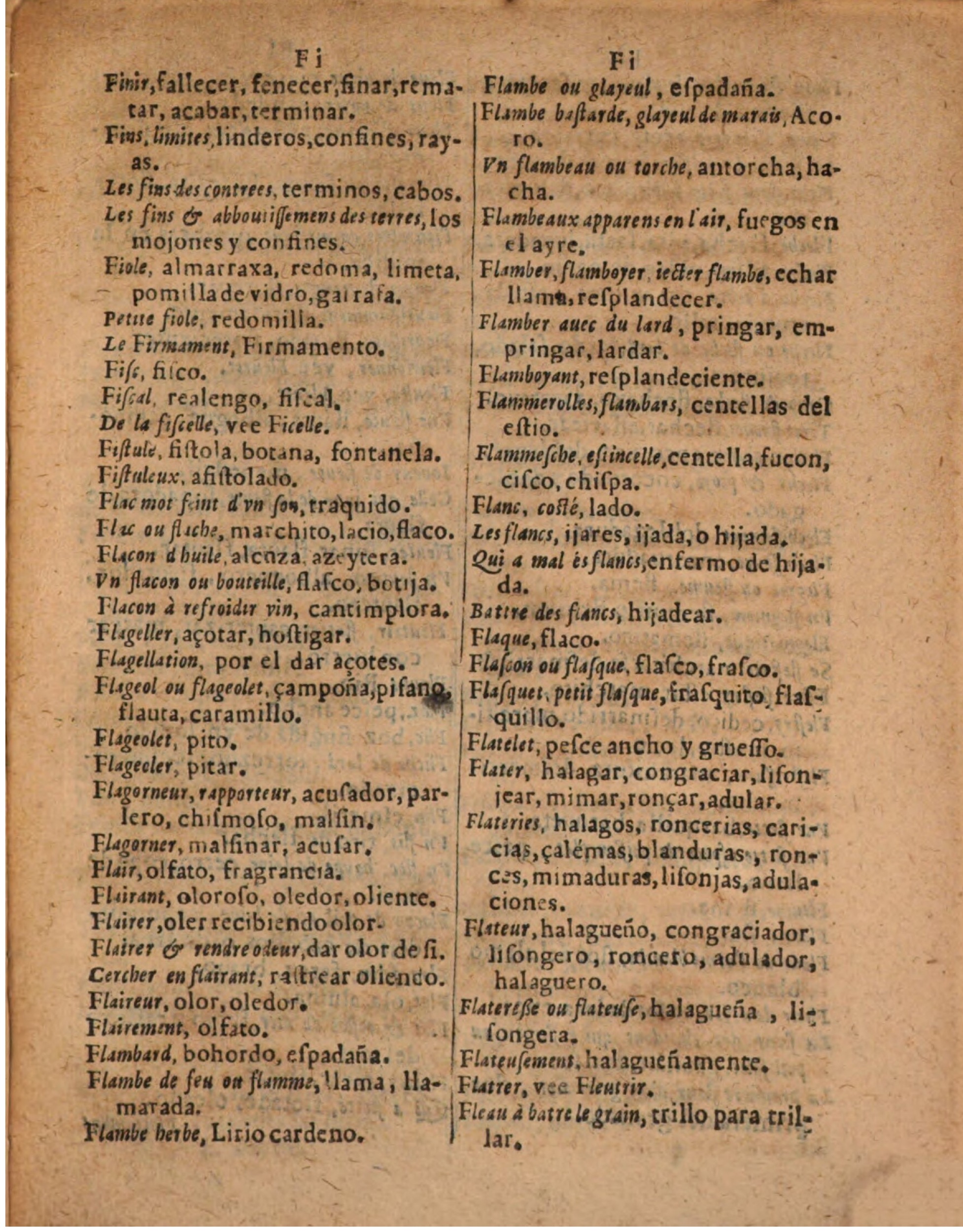 1624 - Hubert Antoine - Trésor des deux langues espagnole et française (Seconde partie) - BSB Munich