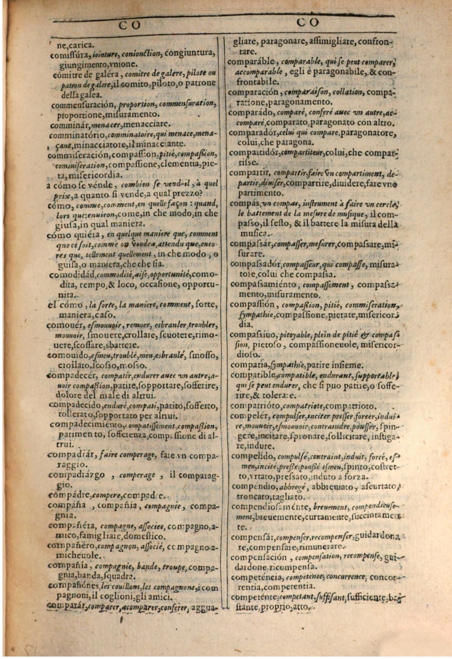 1609 - Philippe Albert et Alexandre Pernet - Trésor des trois langues française, italienne et espagnole (Première partie) - BSB Munich 1609 - Philippe Albert et Alexandre Pernet - Trésor des trois langues française, italienne et espagnole (Première partie) - BSB Munich