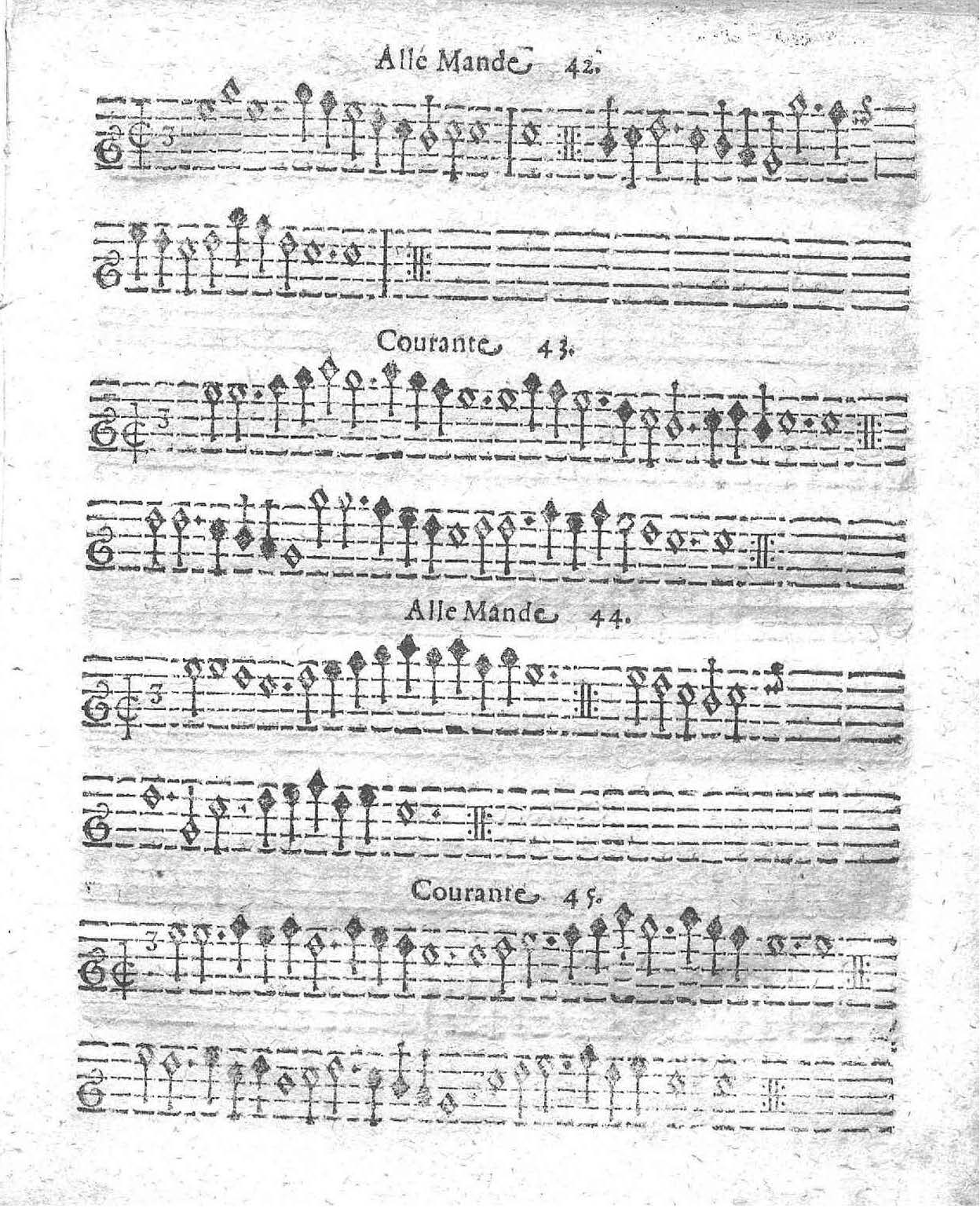 1621 - Jehan Weidnern - Trésor de toutes sortes de danses nouvelles à la française, allemande, espagnole, et italienne, à cinq et six parties - Vatican Apostolic Library