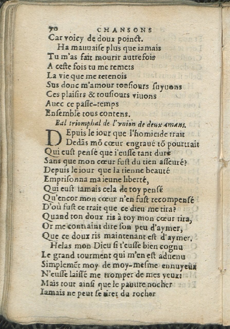 1575 - Pierre Brenouzet - Trésor de tous les recueils de chansons, tant amoureuses, rustiques, que musicales - Det KLG Copenhague