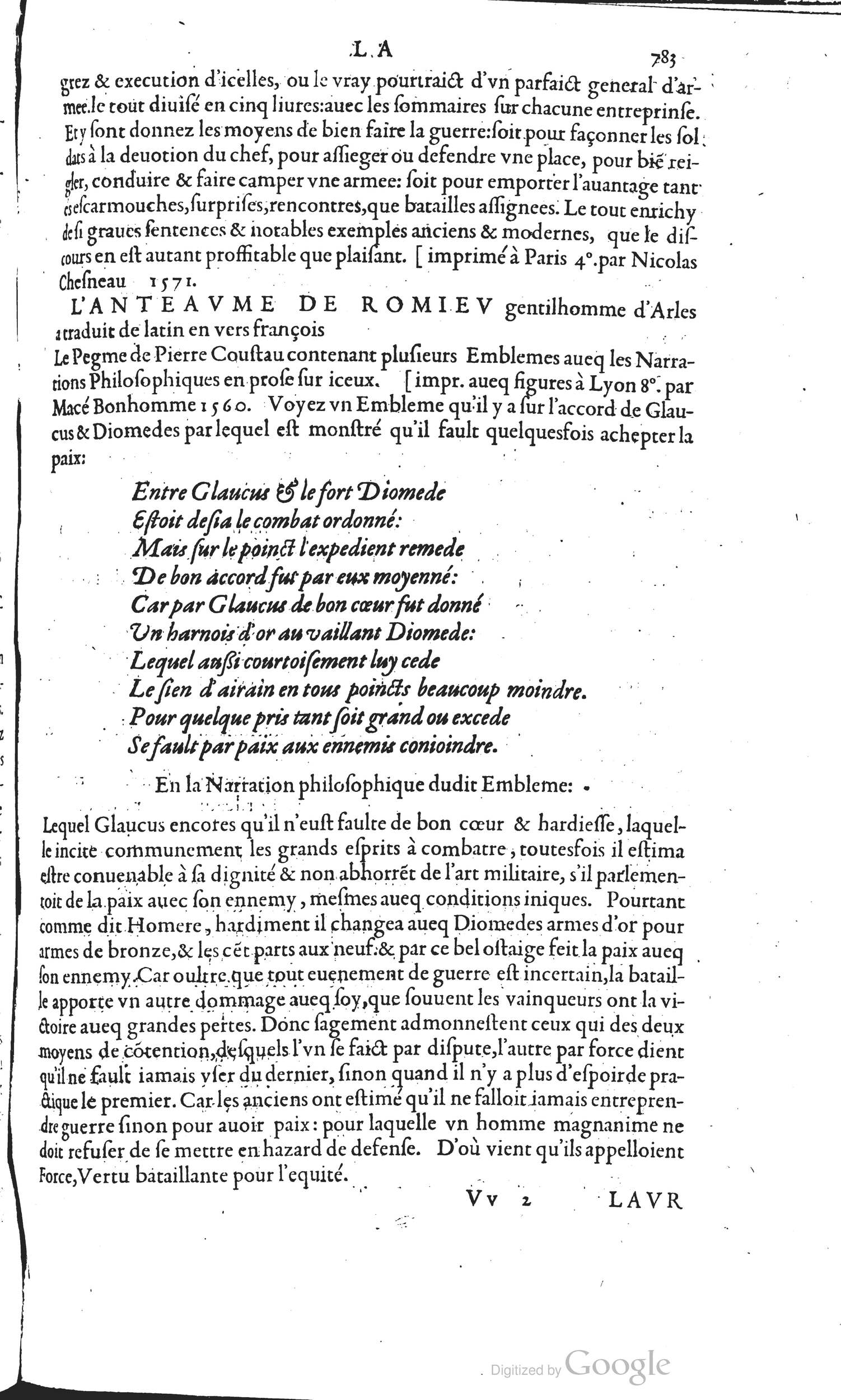 1585 - Barthélemy Honorat - Bibliothèques françaises - BSB Munich
