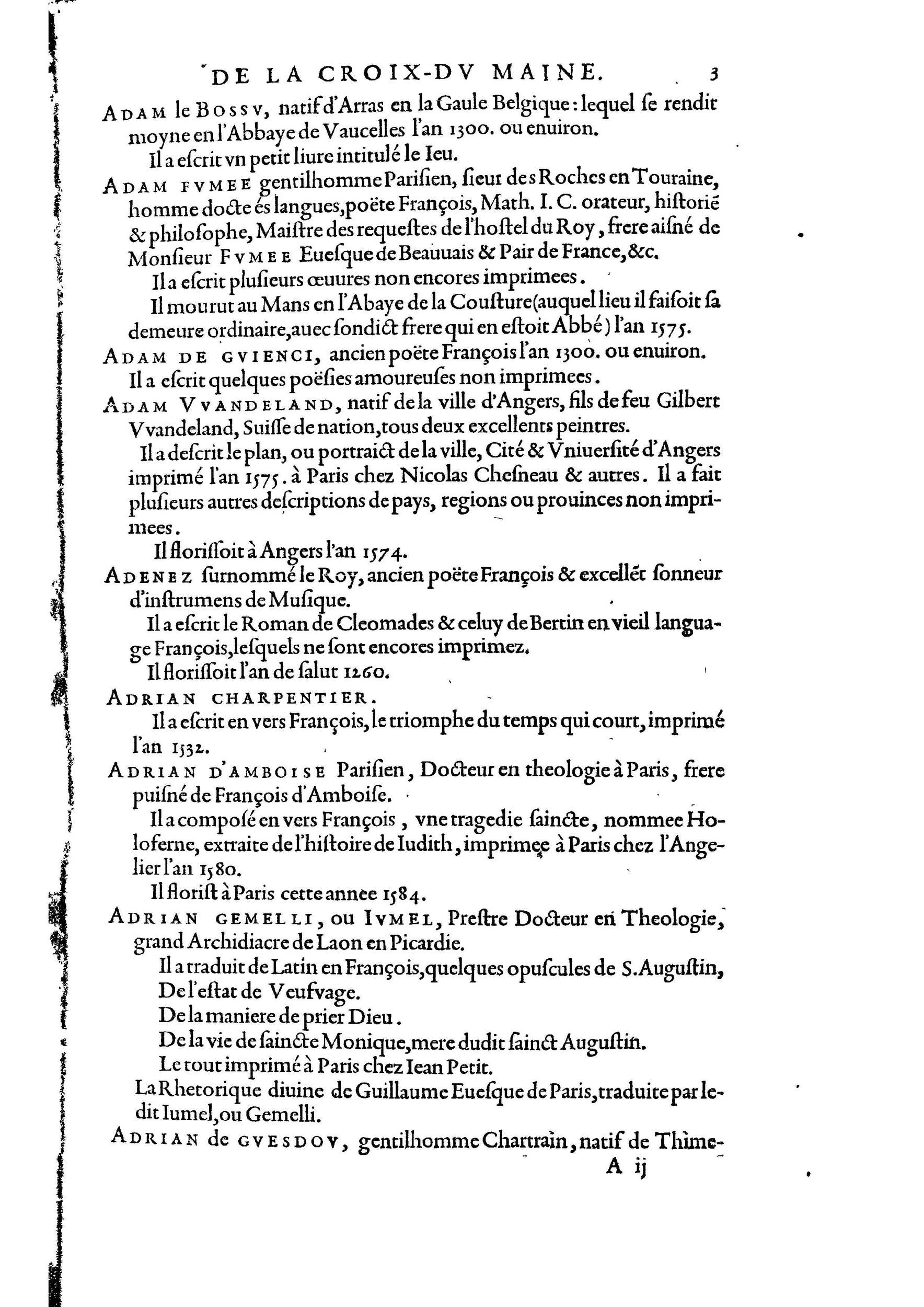 1584 - Abel L&#039;Angelier - Bibliothèques françaises - BnF